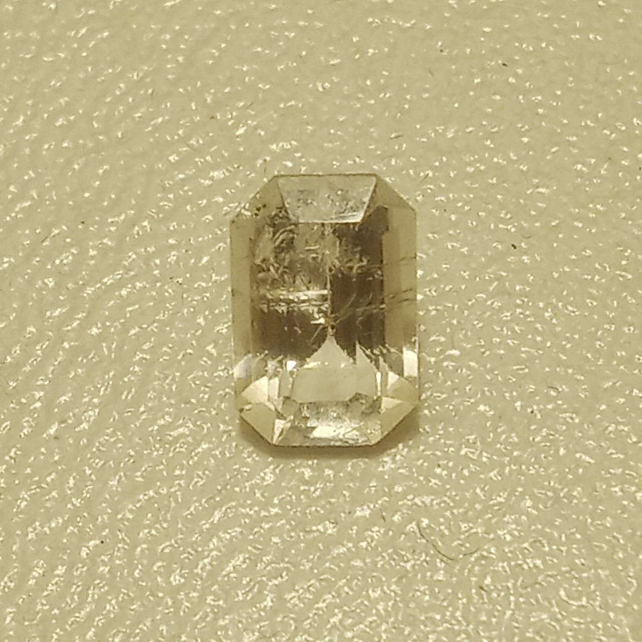 White Pukhraj | White Sapphire | Emerald Cut