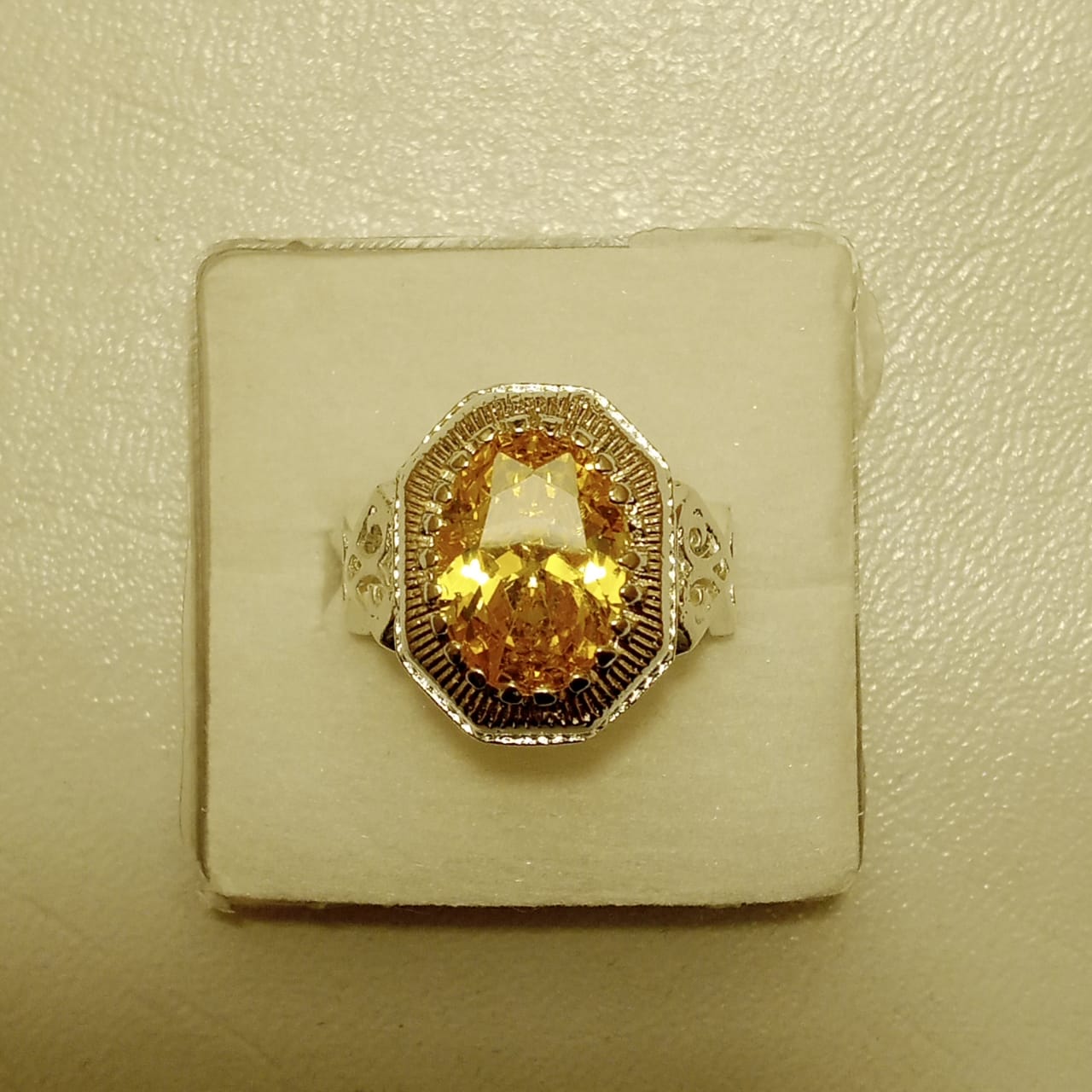 Pukhraj Ring | Step Cut | Turkish Style