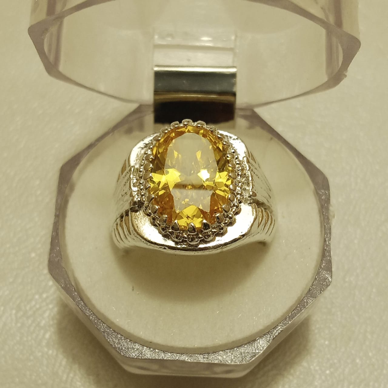 Pukhraj Ring | Step Cut | Turkish Style