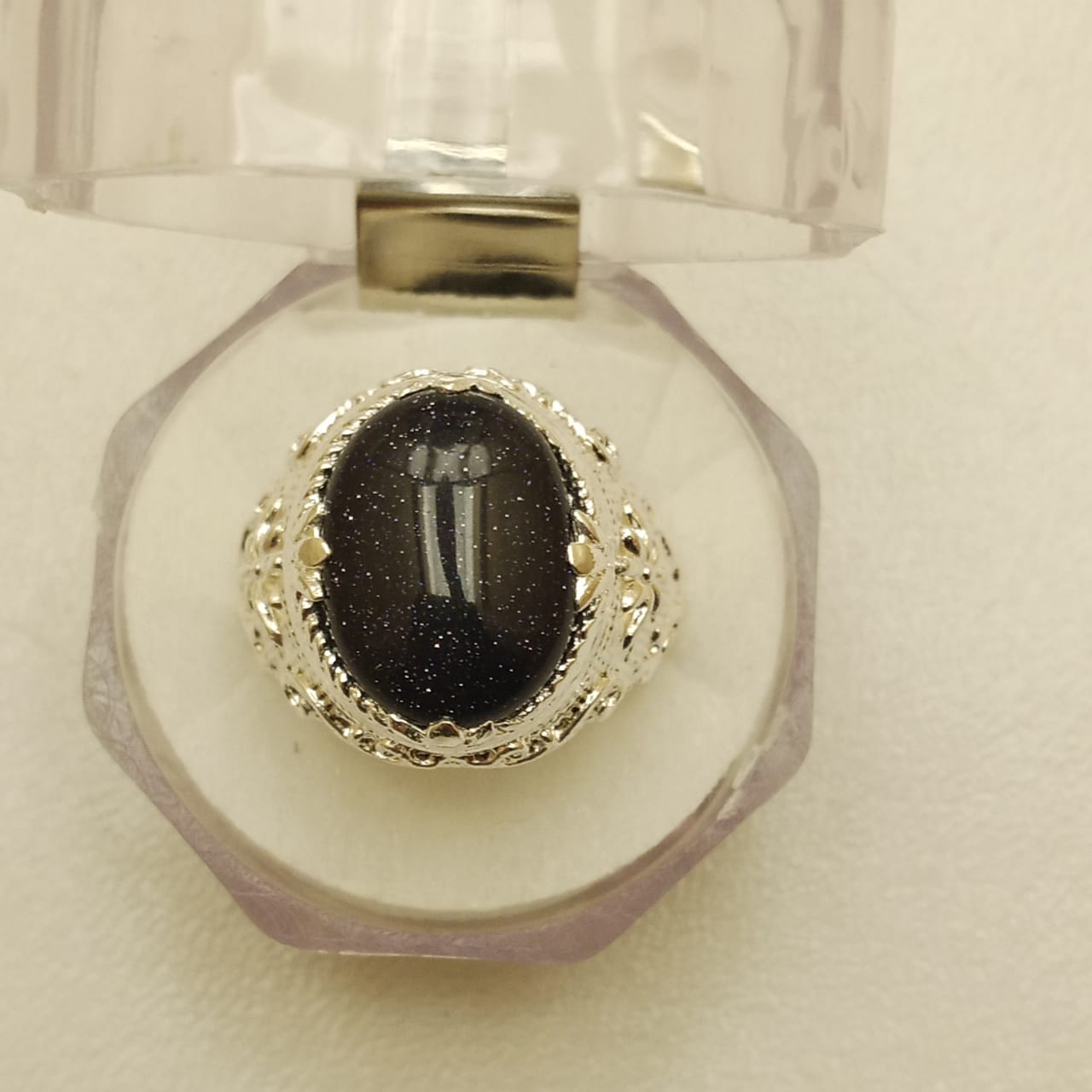 12 Carats Moothi Blue Opal Ring