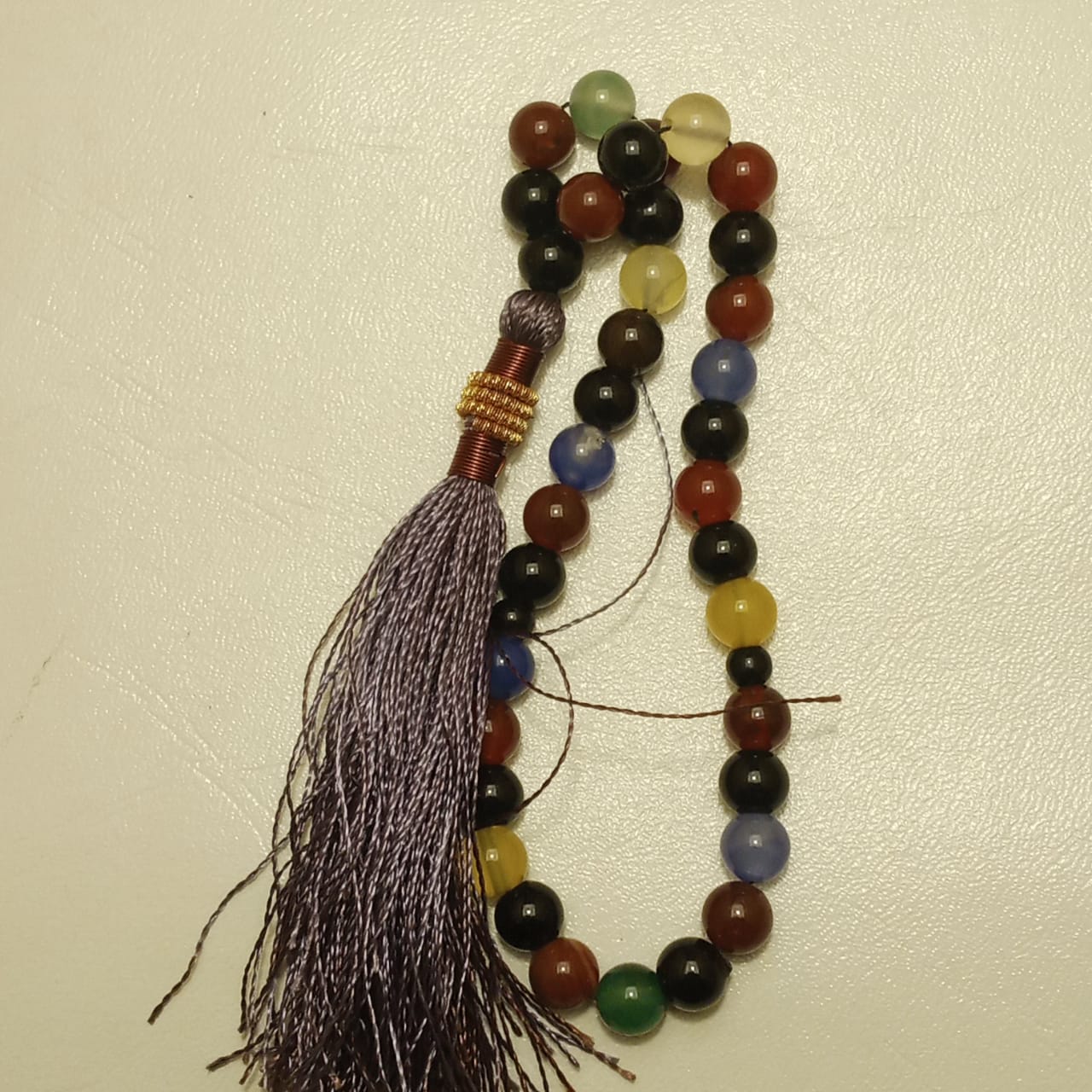 Multi color Aqeeq Tasbeeh | 33 Beads | 8 mm