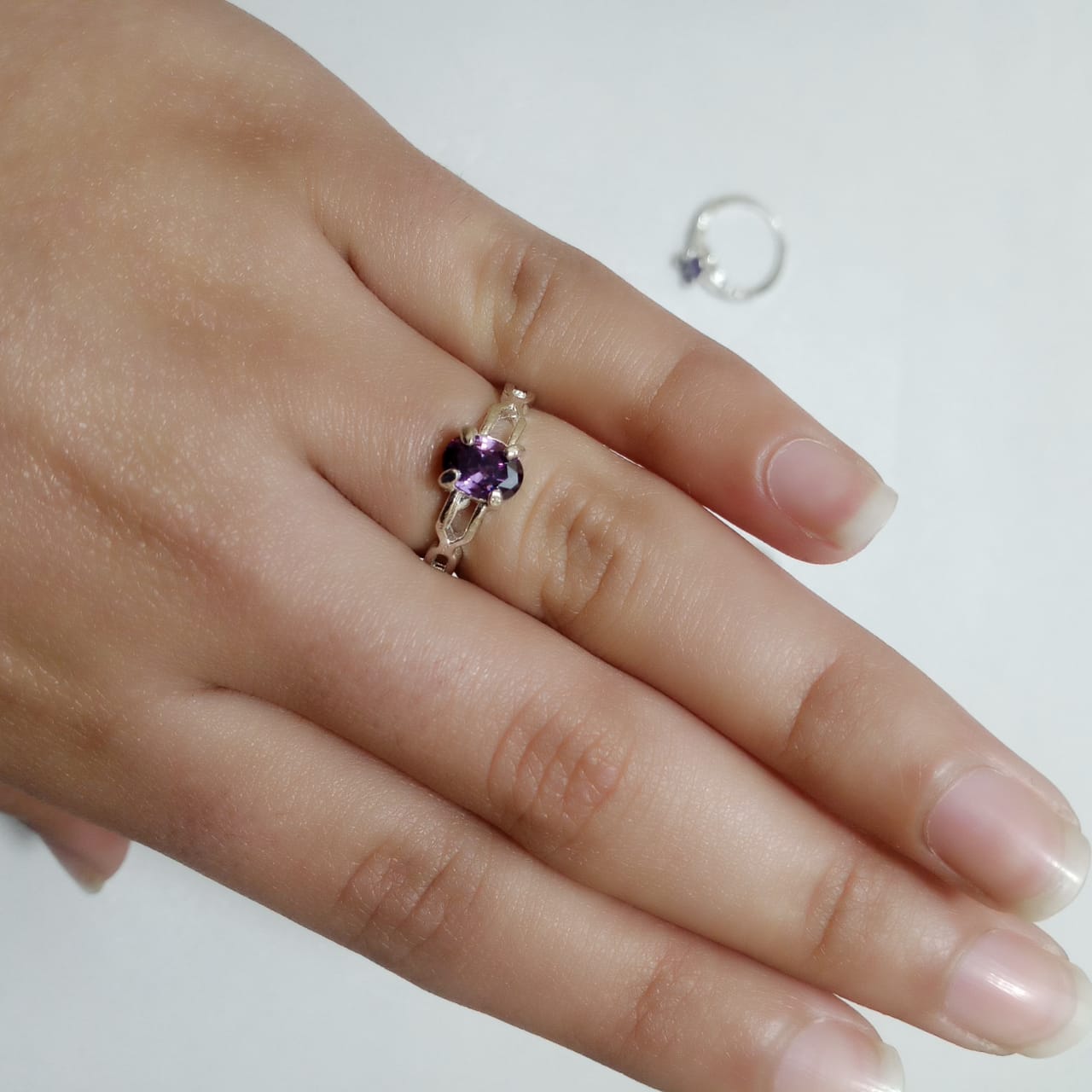 Neelam Female Ring | Step Cut | CODE N-18