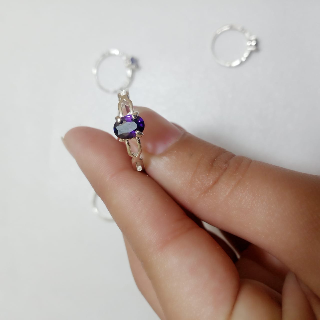 Neelam Female Ring | Step Cut | CODE N-18