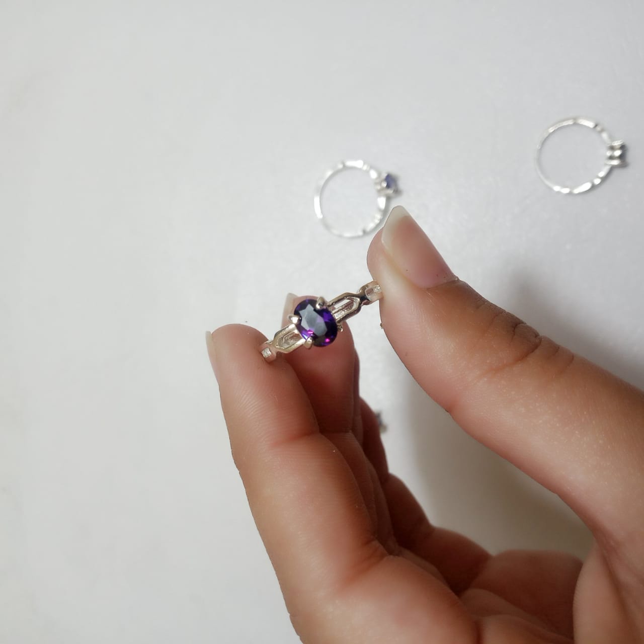 Neelam Female Ring | Step Cut | CODE N-18