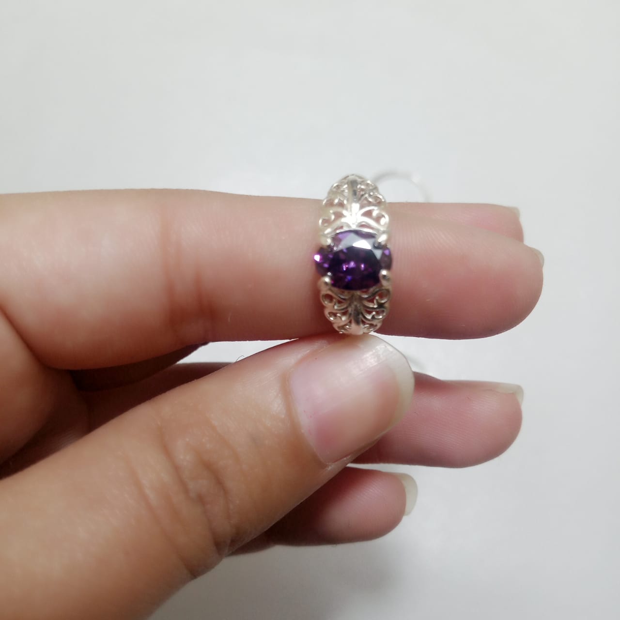 2 Carat Neelam Female Ring | Step Cut | CODE N-17