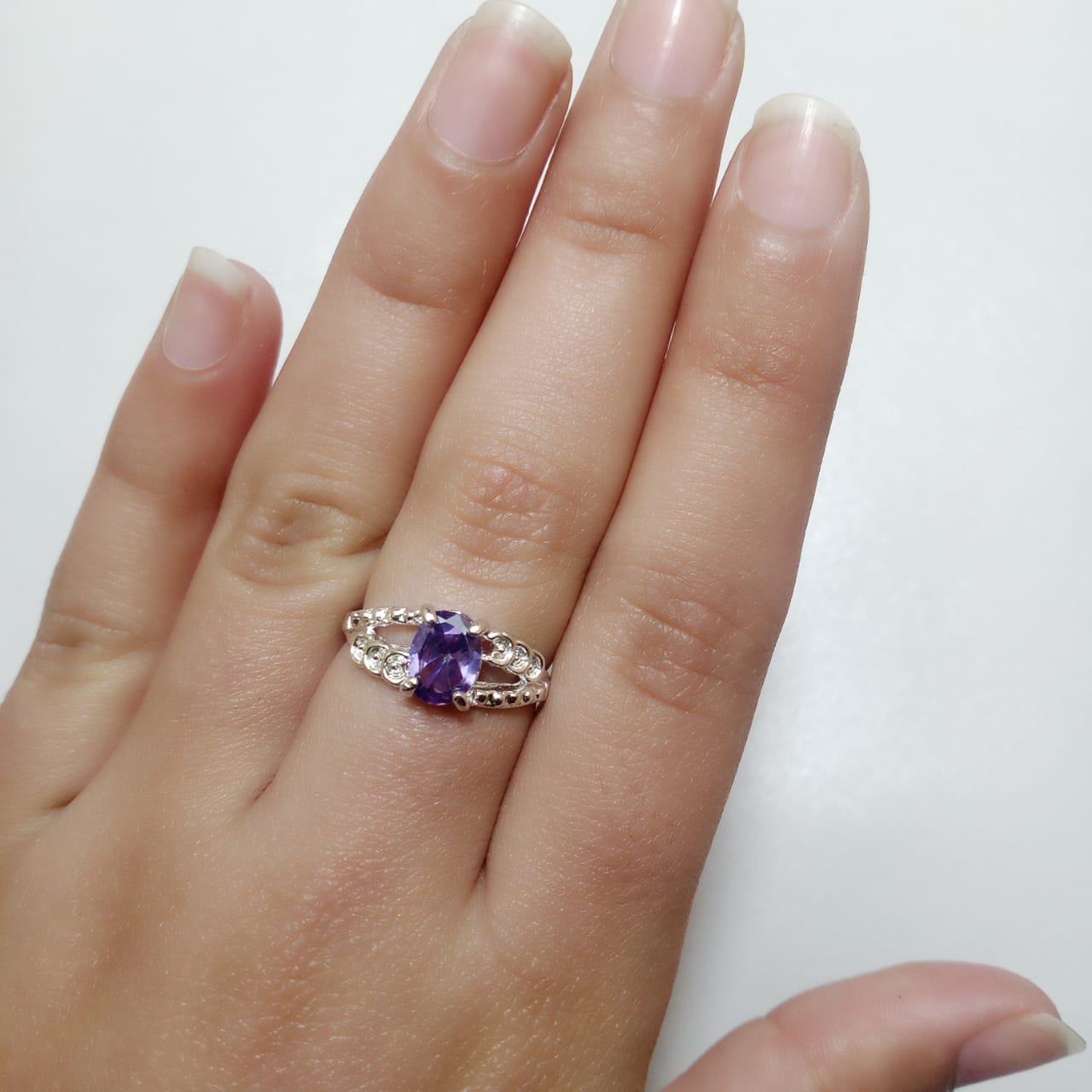 2 Carat Neelam Female Ring | Step Cut | CODE N-16