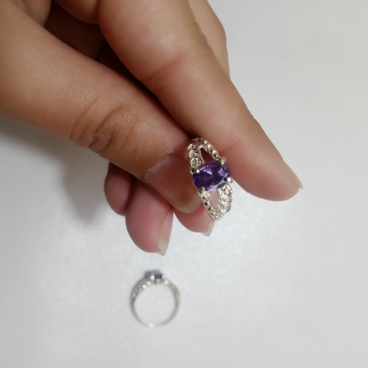 2 Carat Neelam Female Ring | Step Cut | CODE N-16