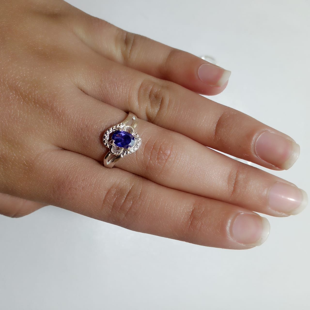 2 Carat Neelam Female Ring | Step Cut | CODE N-15