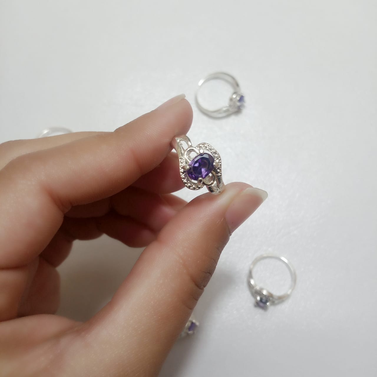 2 Carat Neelam Female Ring | Step Cut | CODE N-15