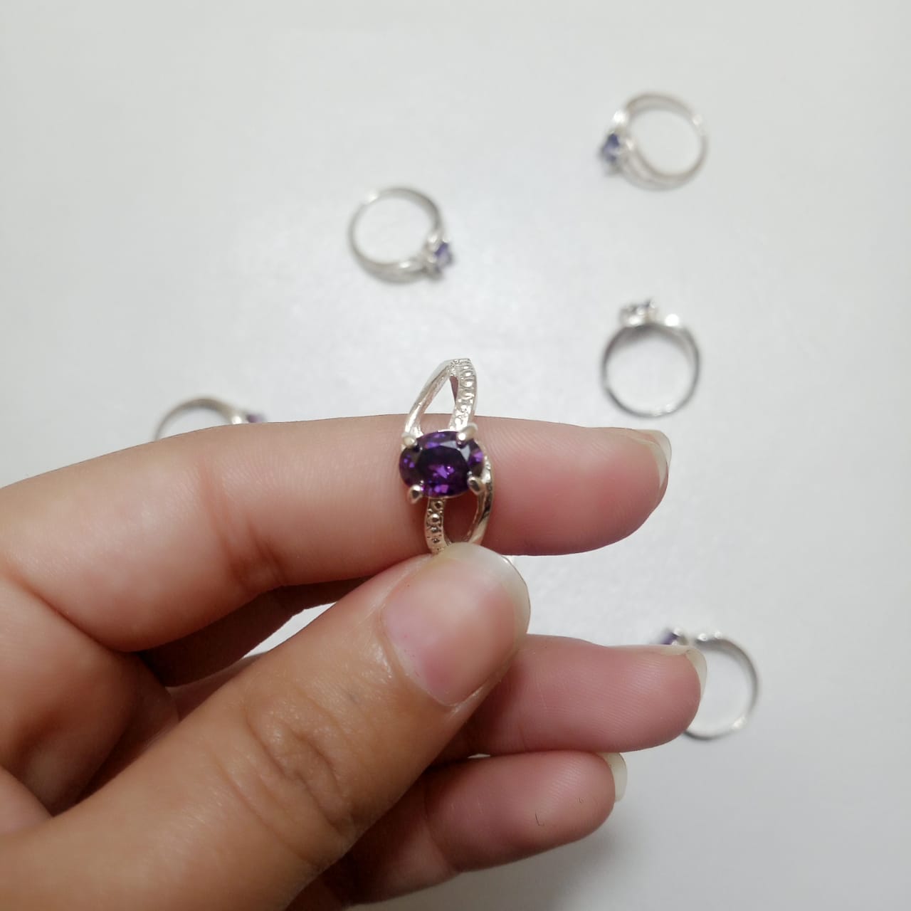 2 Carat Neelam Female Ring | Step Cut | CODE N-12