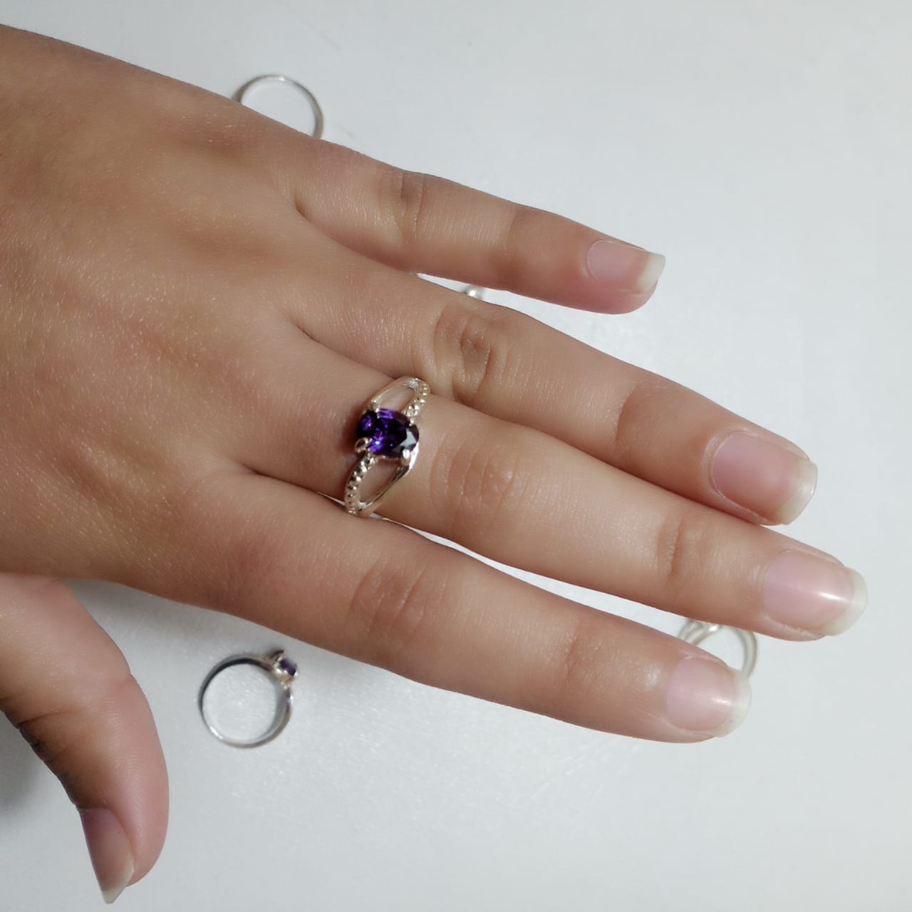 2 Carat Neelam Female Ring | Step Cut | CODE N-12