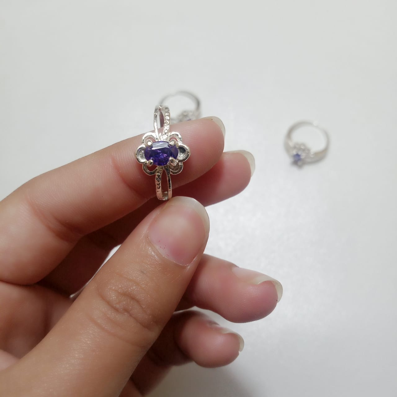 Neelam Female Ring | Step Cut | CODE N-11