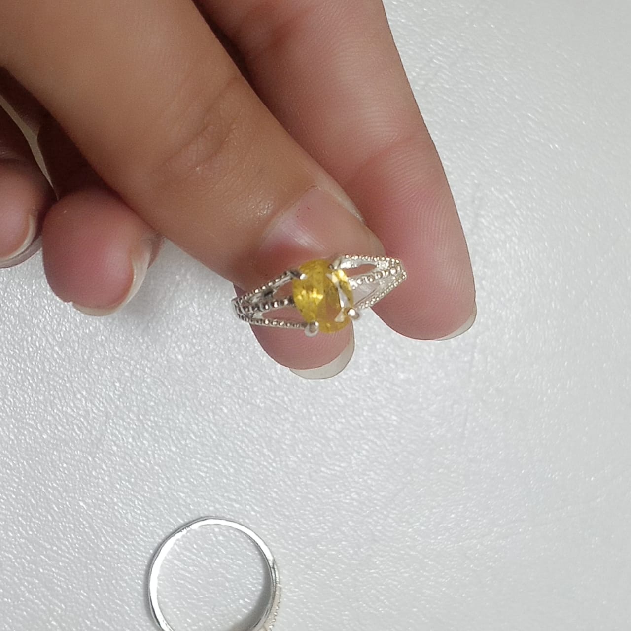 2 Carats Pukhraj Female Ring | Step Cut | CODE P14