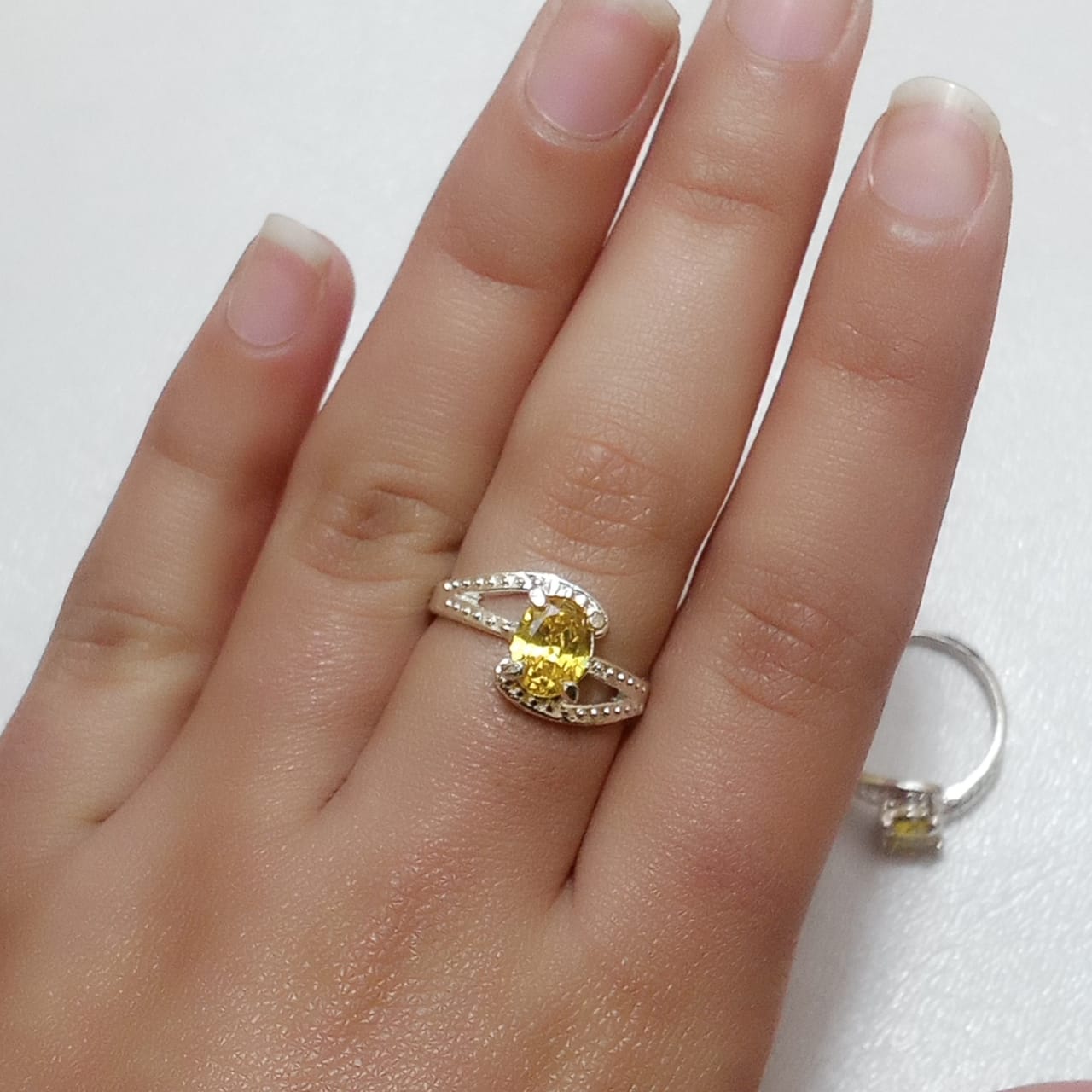 2 Carats Pukhraj Female Ring | Step Cut | CODE P13