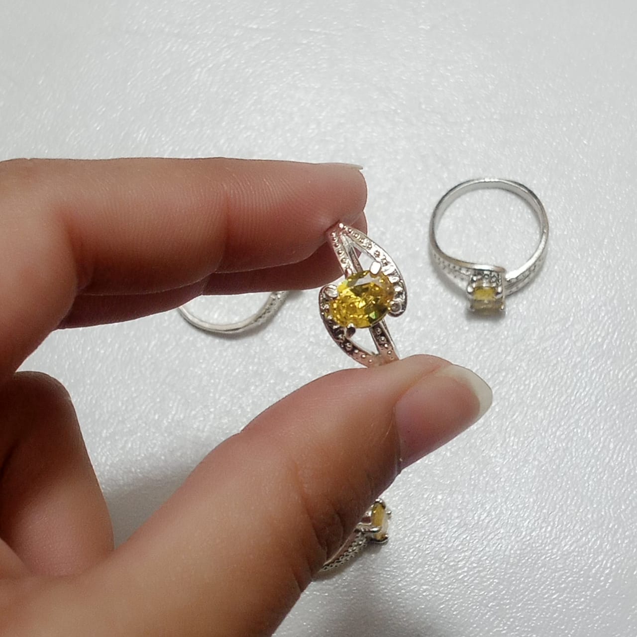2 Carats Pukhraj Female Ring | Step Cut | CODE P13