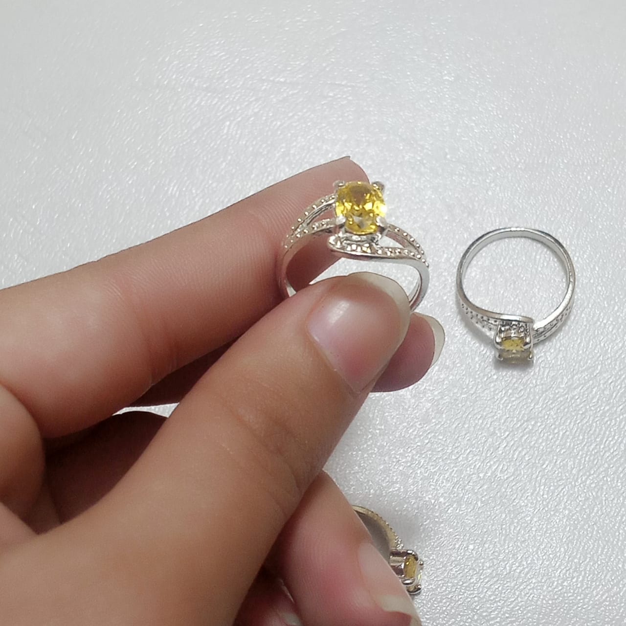 2 Carats Pukhraj Female Ring | Step Cut | CODE P13