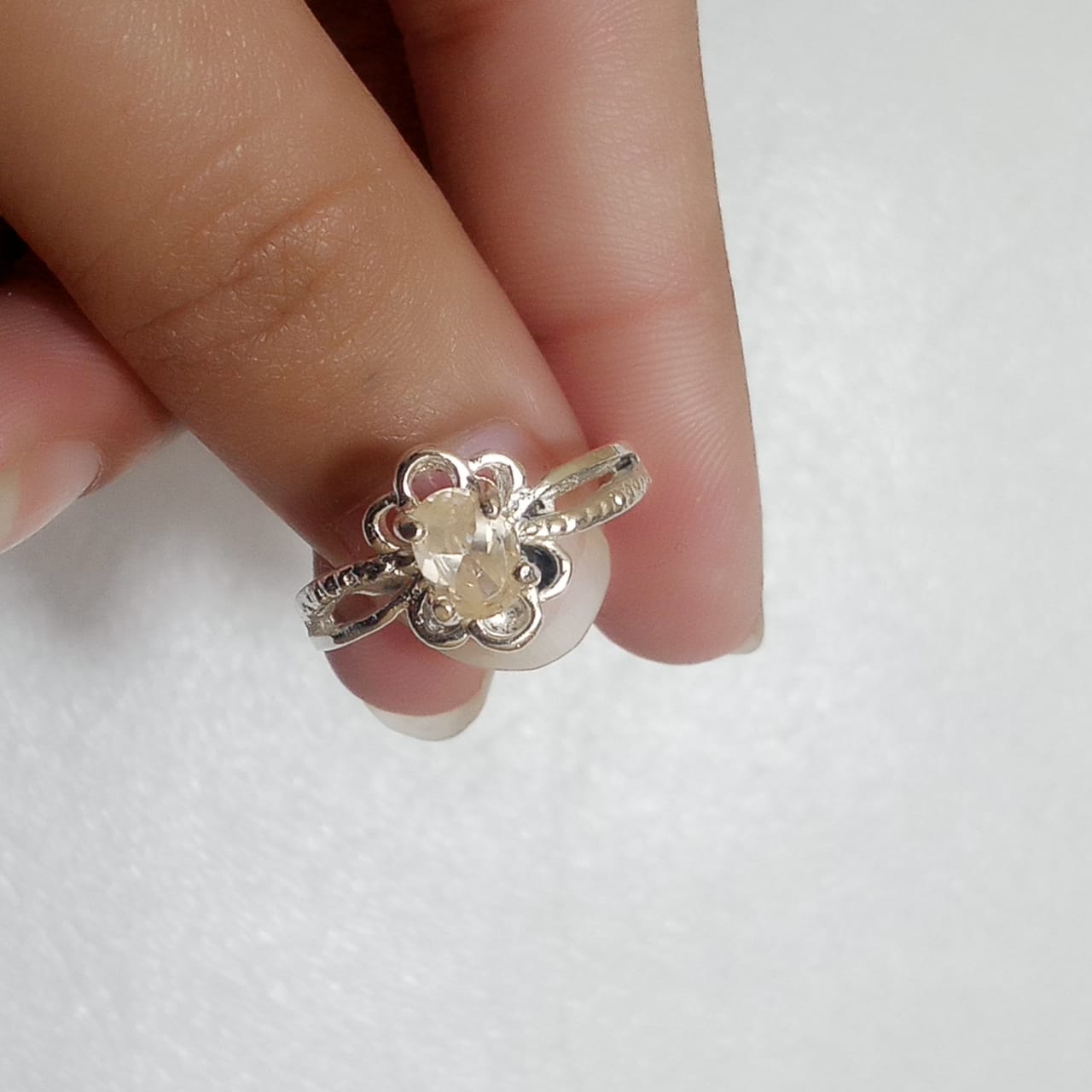 2 Carats Pukhraj Female Ring | Step Cut | CODE P12