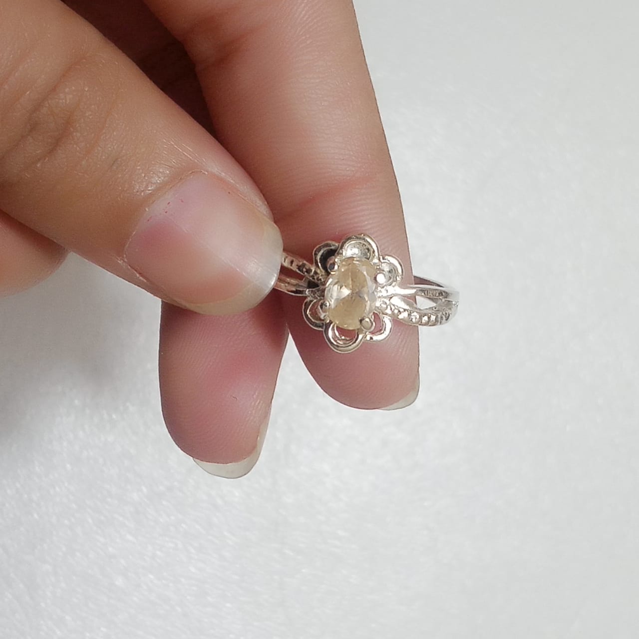 2 Carats Pukhraj Female Ring | Step Cut | CODE P12