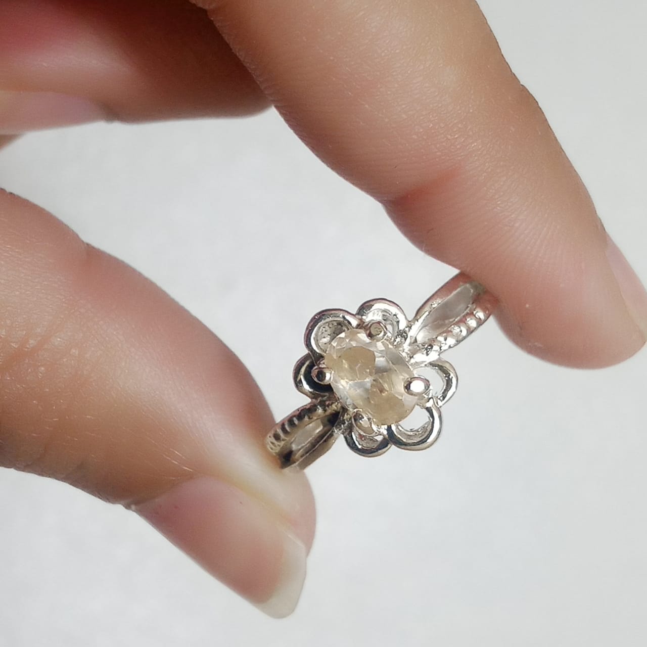 2 Carats Pukhraj Female Ring | Step Cut | CODE P12