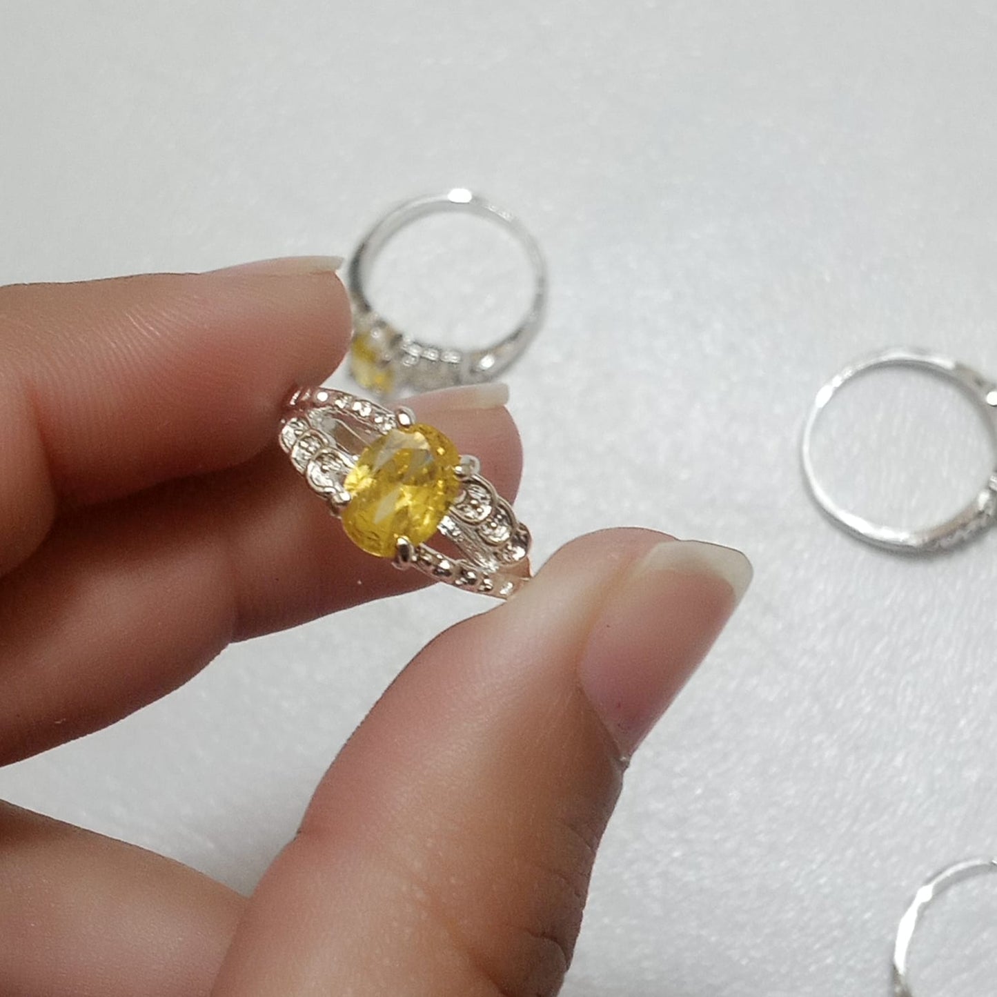 2 Carats Pukhraj Female Ring | Step Cut | CODE P11