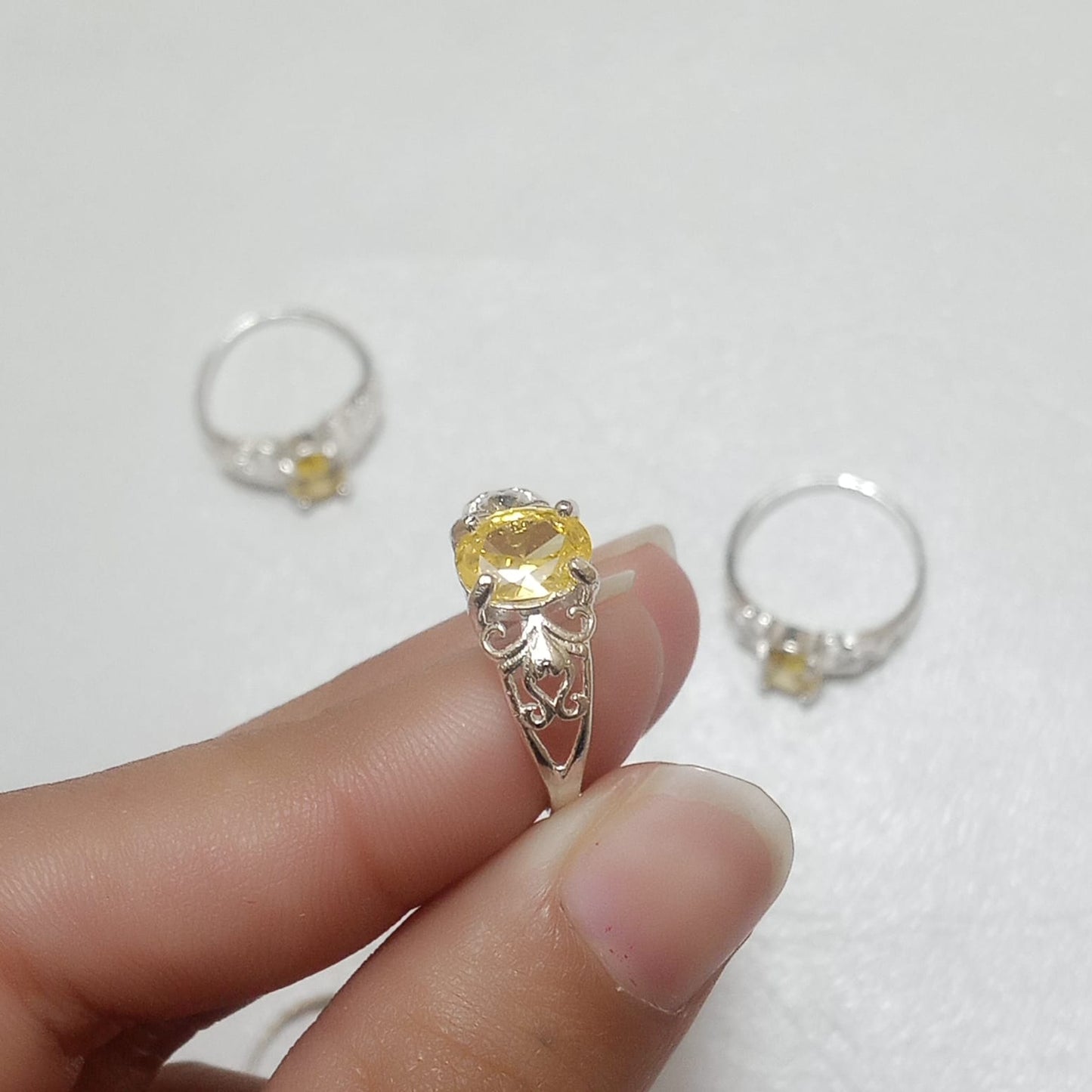 2 Carats Pukhraj Female Ring | Step Cut | CODE P10