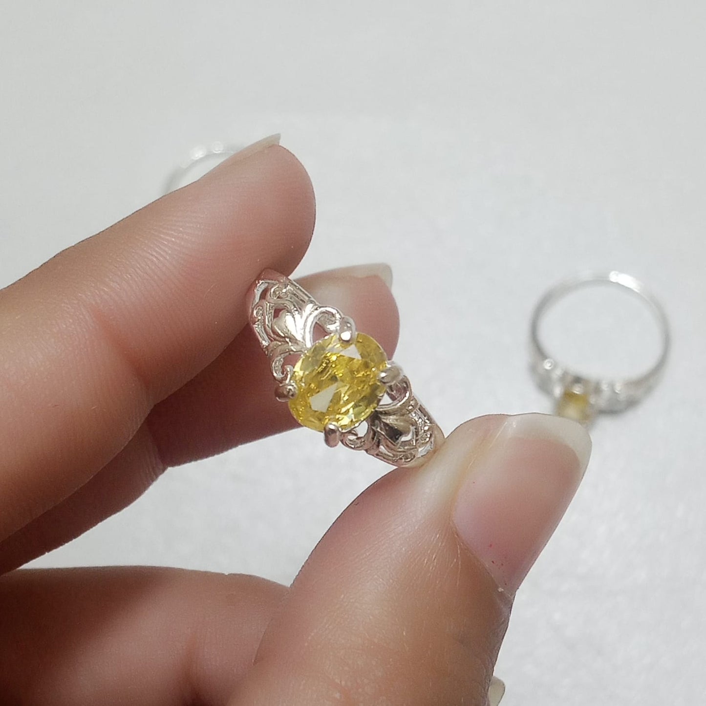 2 Carats Pukhraj Female Ring | Step Cut | CODE P10
