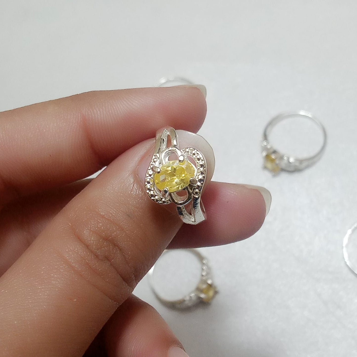 2 Carats Pukhraj Female Ring | Step Cut | CODE P15