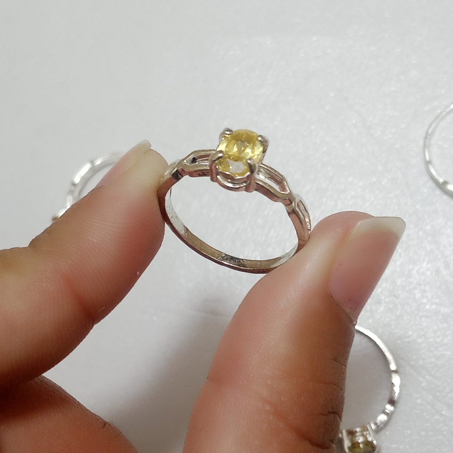 2 Carats Pukhraj Female Ring | Step Cut | CODE P17
