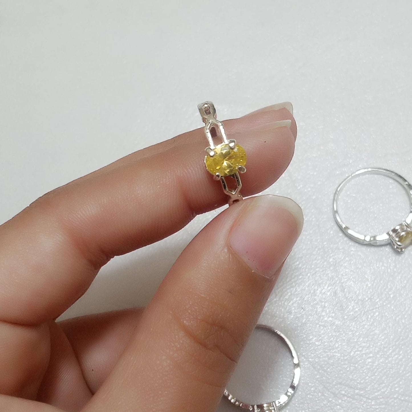 2 Carats Pukhraj Female Ring | Step Cut | CODE P17