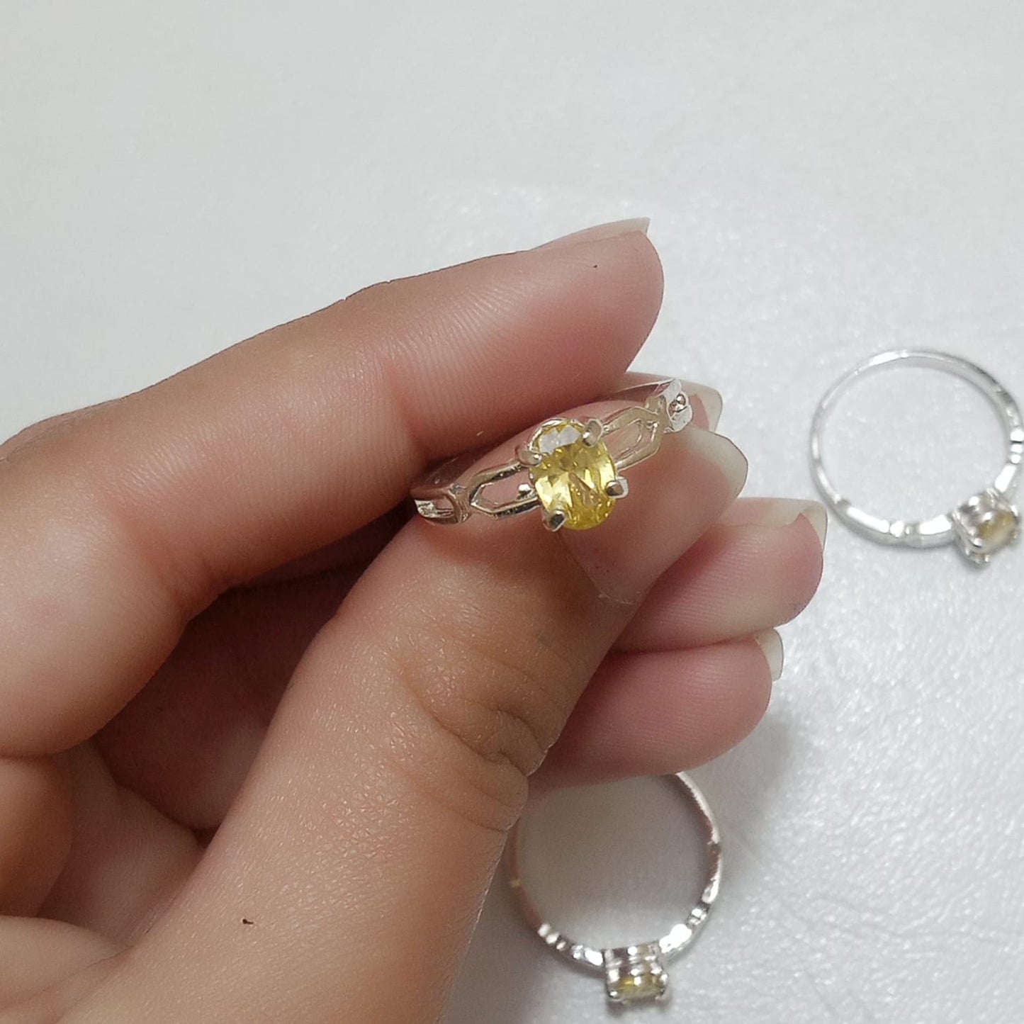 2 Carats Pukhraj Female Ring | Step Cut | CODE P17