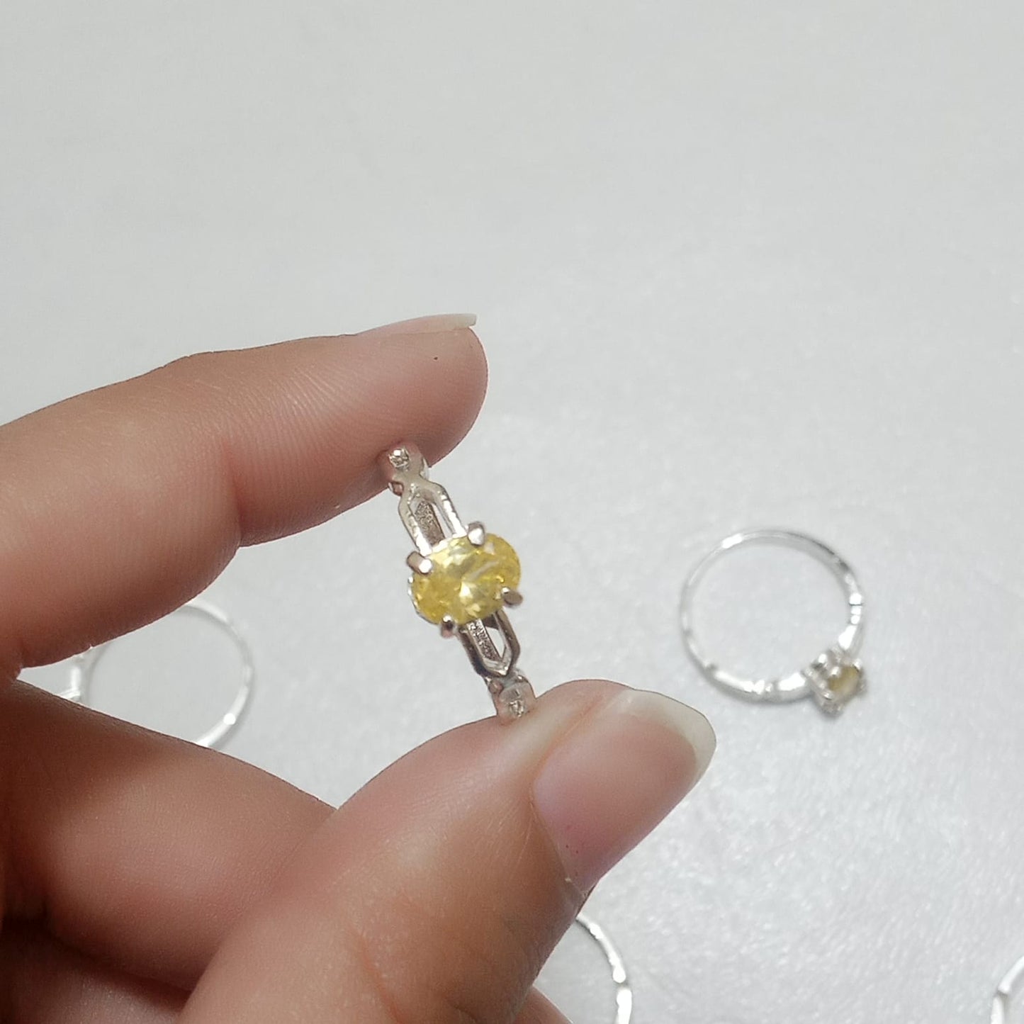 2 Carats Pukhraj Female Ring | Step Cut | CODE P17