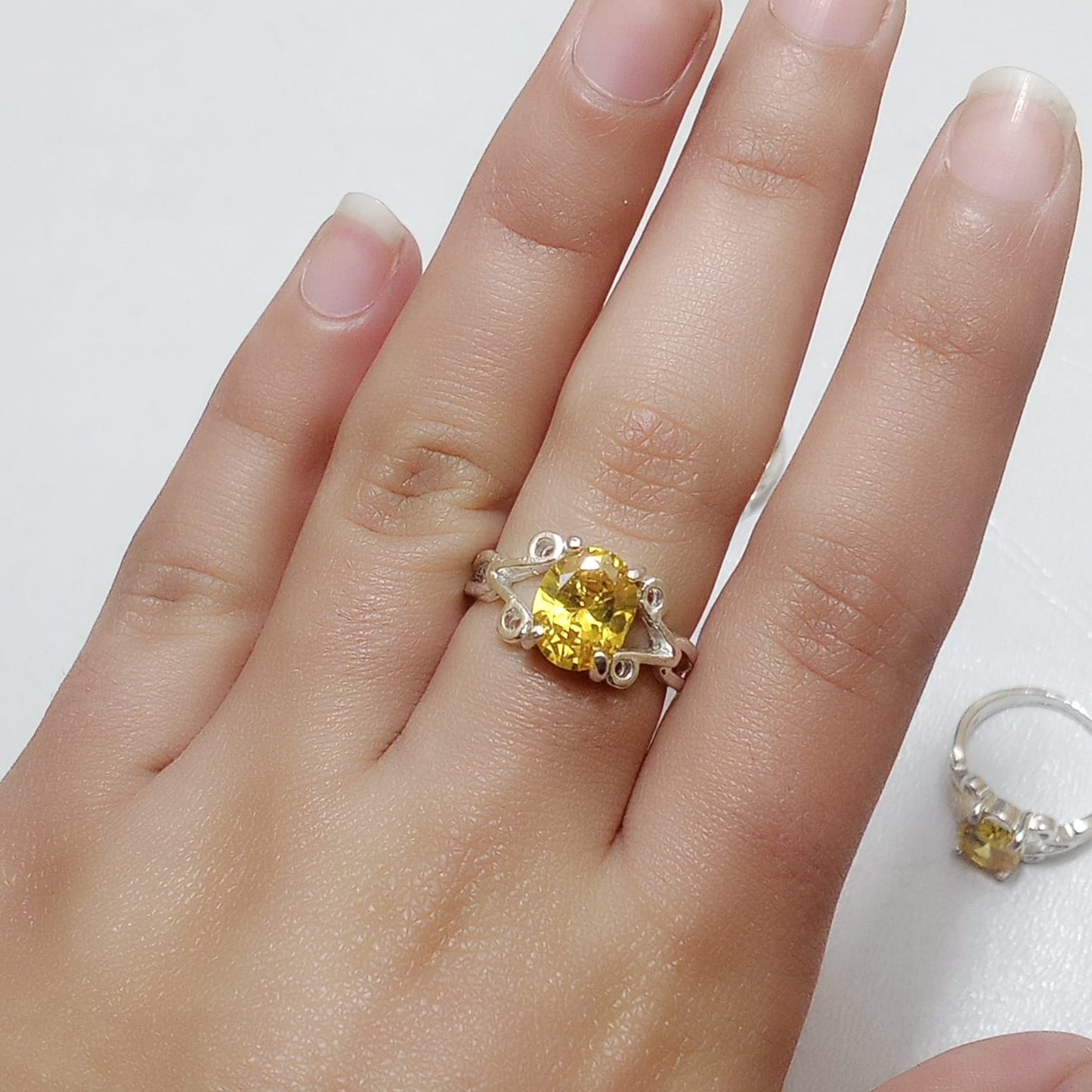 3.5 Carats Pukhraj Female Ring | Step Cut | CODE P18