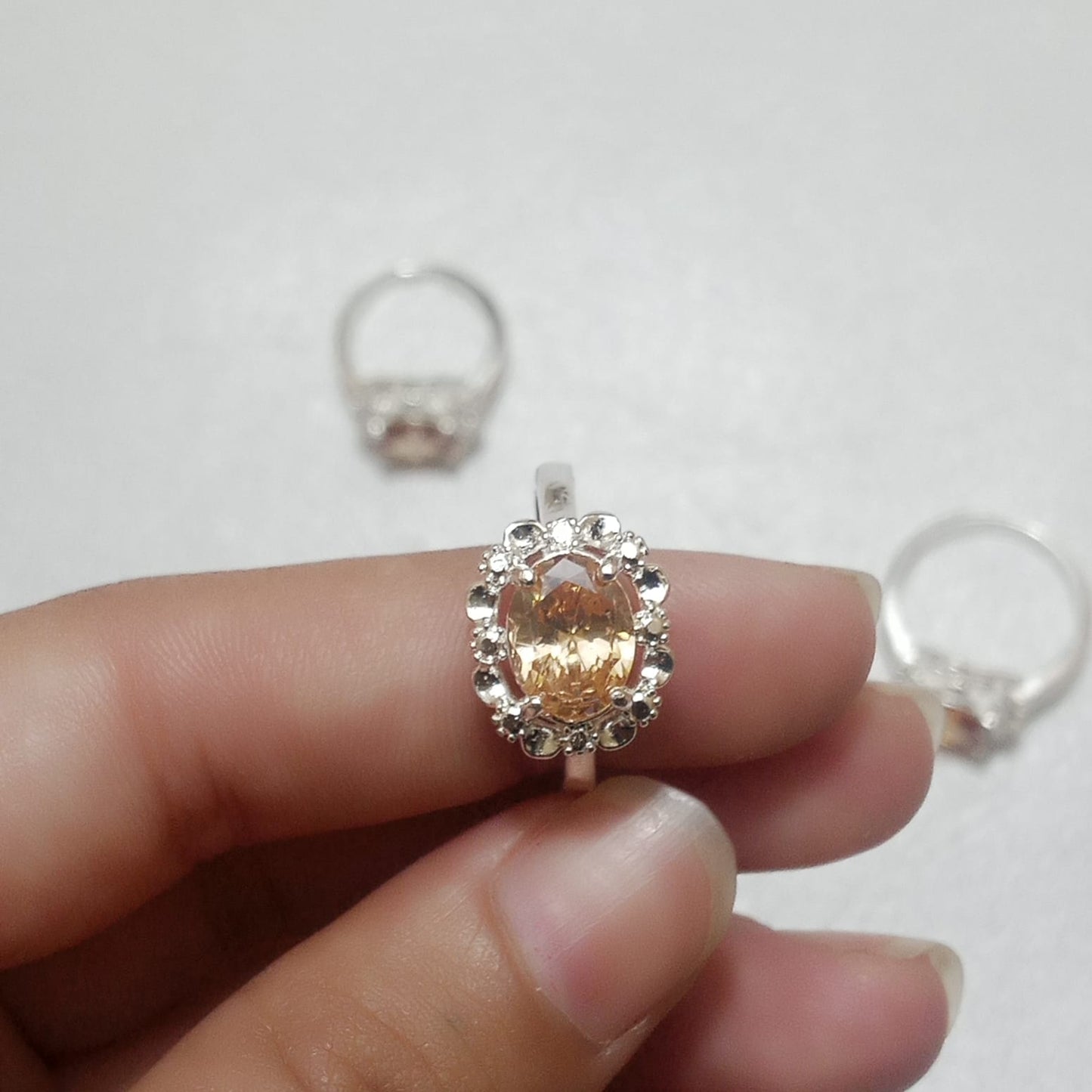 4 Carats Pukhraj | Female Ring | Step Cut | CODE P19