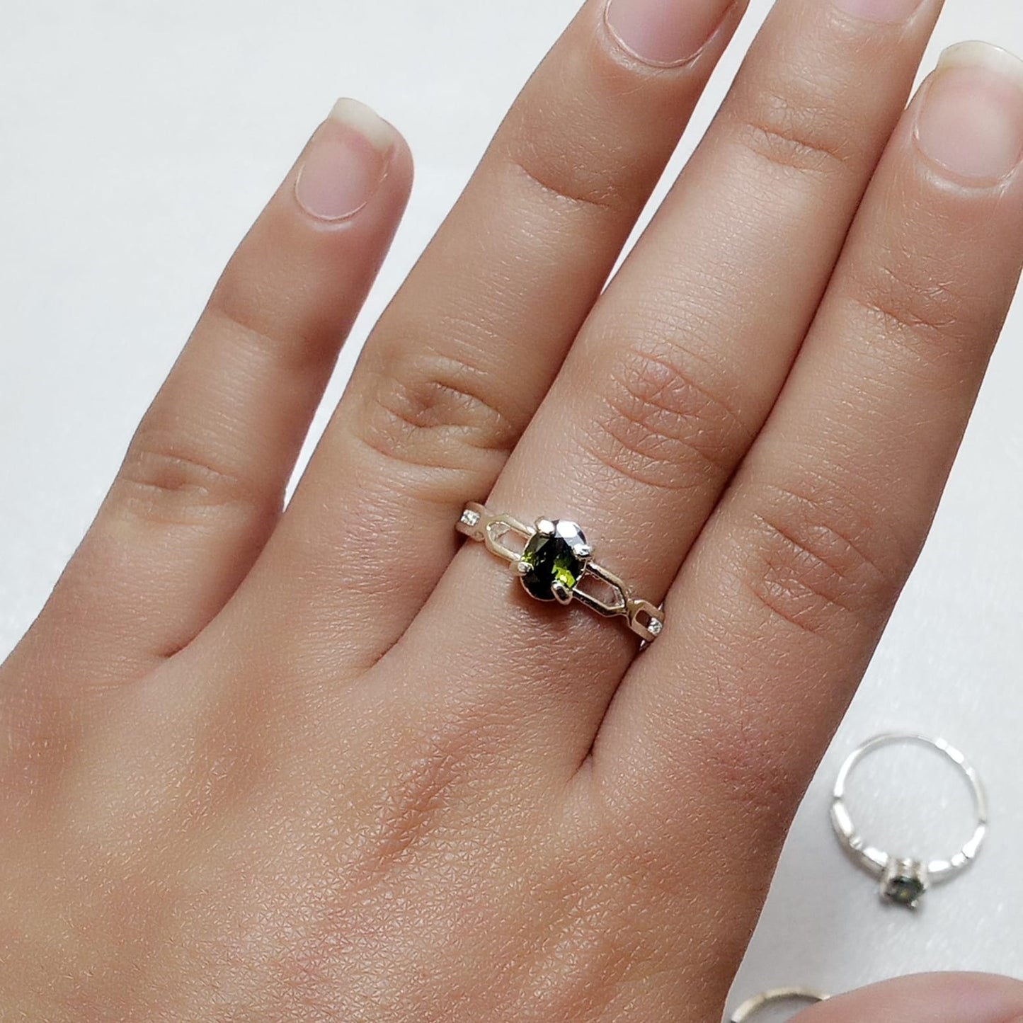 Emerald Female Ring | Step Cut Zamrud | CODE E-12