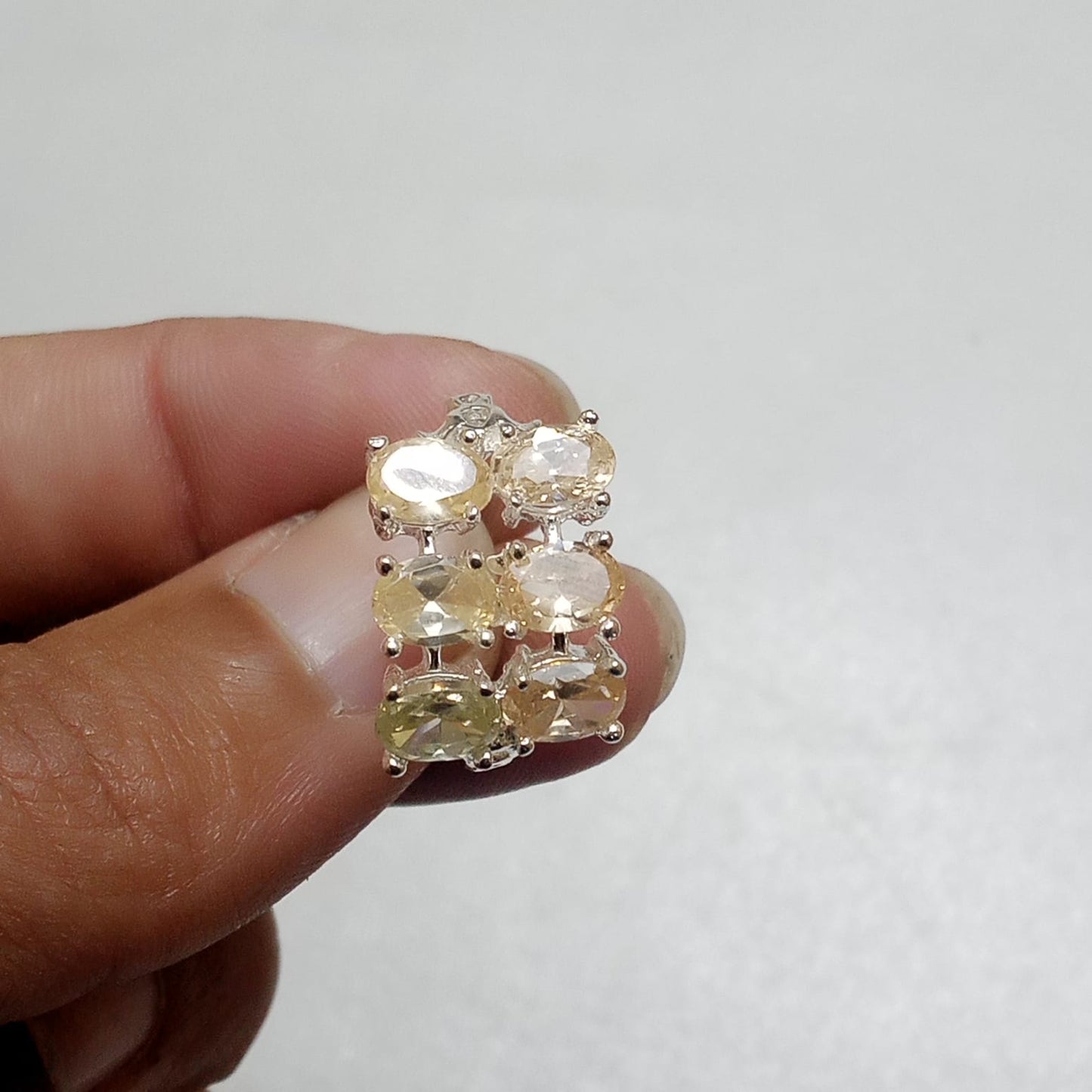Multiple Stone Ring | Step Cut | Pukhraj, Emerald, Yaqoot, Tourmaline