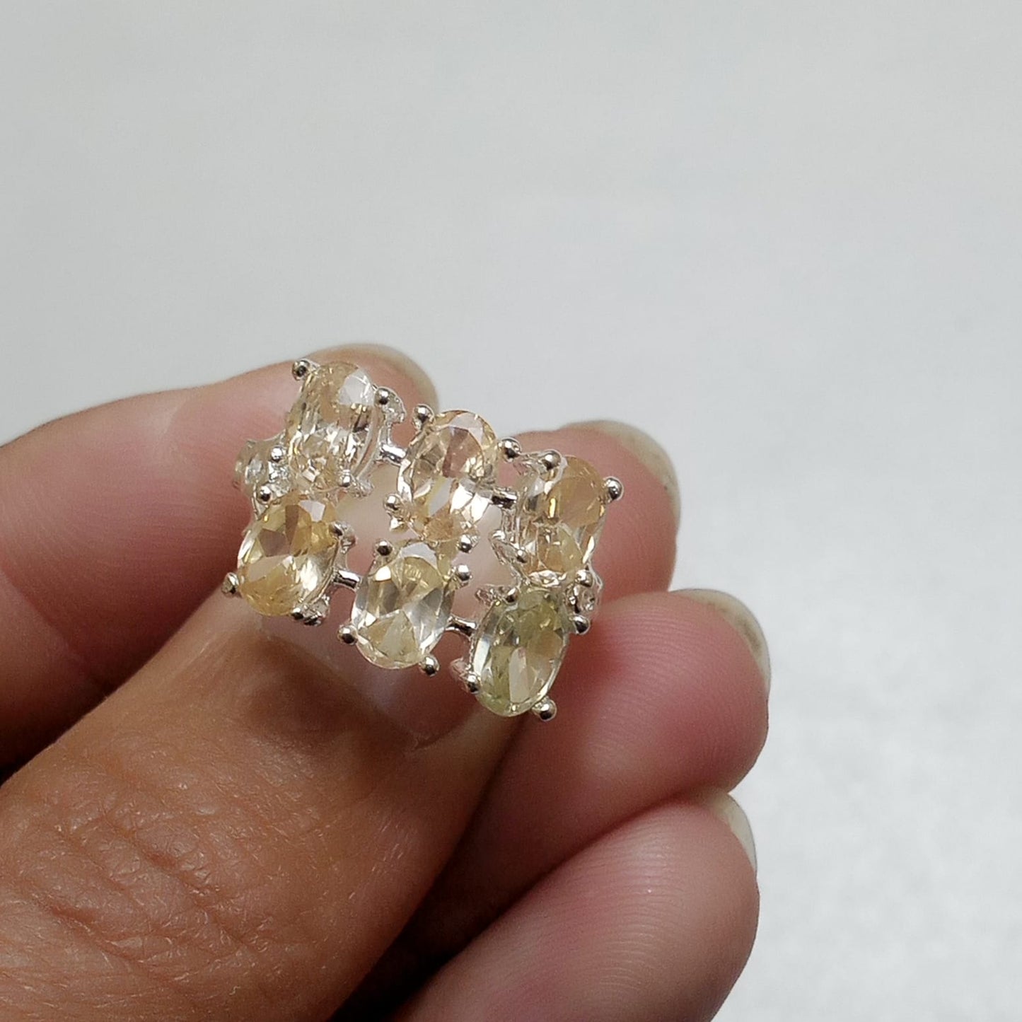Multiple Stone Ring | Step Cut | Pukhraj, Emerald, Yaqoot, Tourmaline