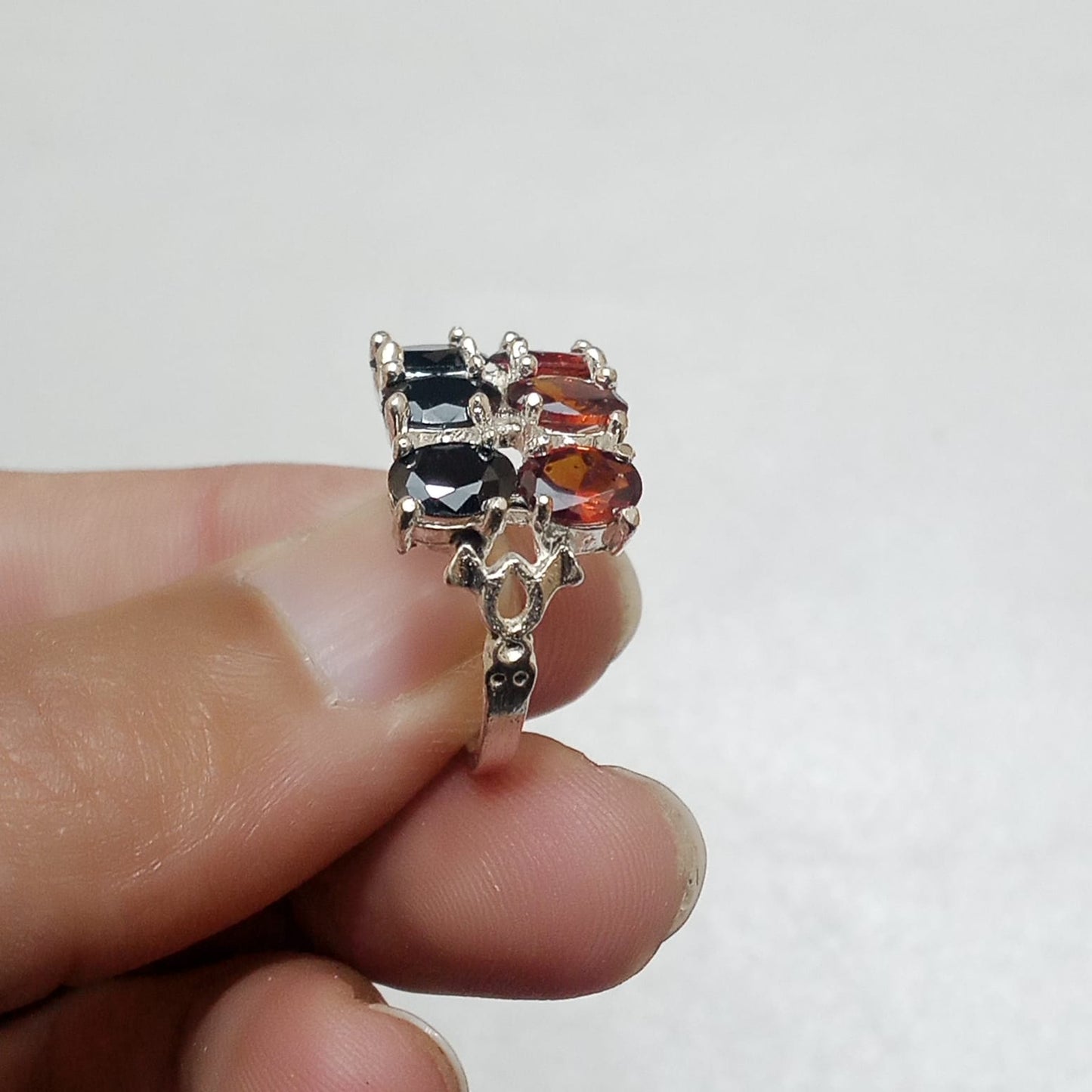 Multiple Stone Ring | Step Cut | Pukhraj, Emerald, Yaqoot, Tourmaline