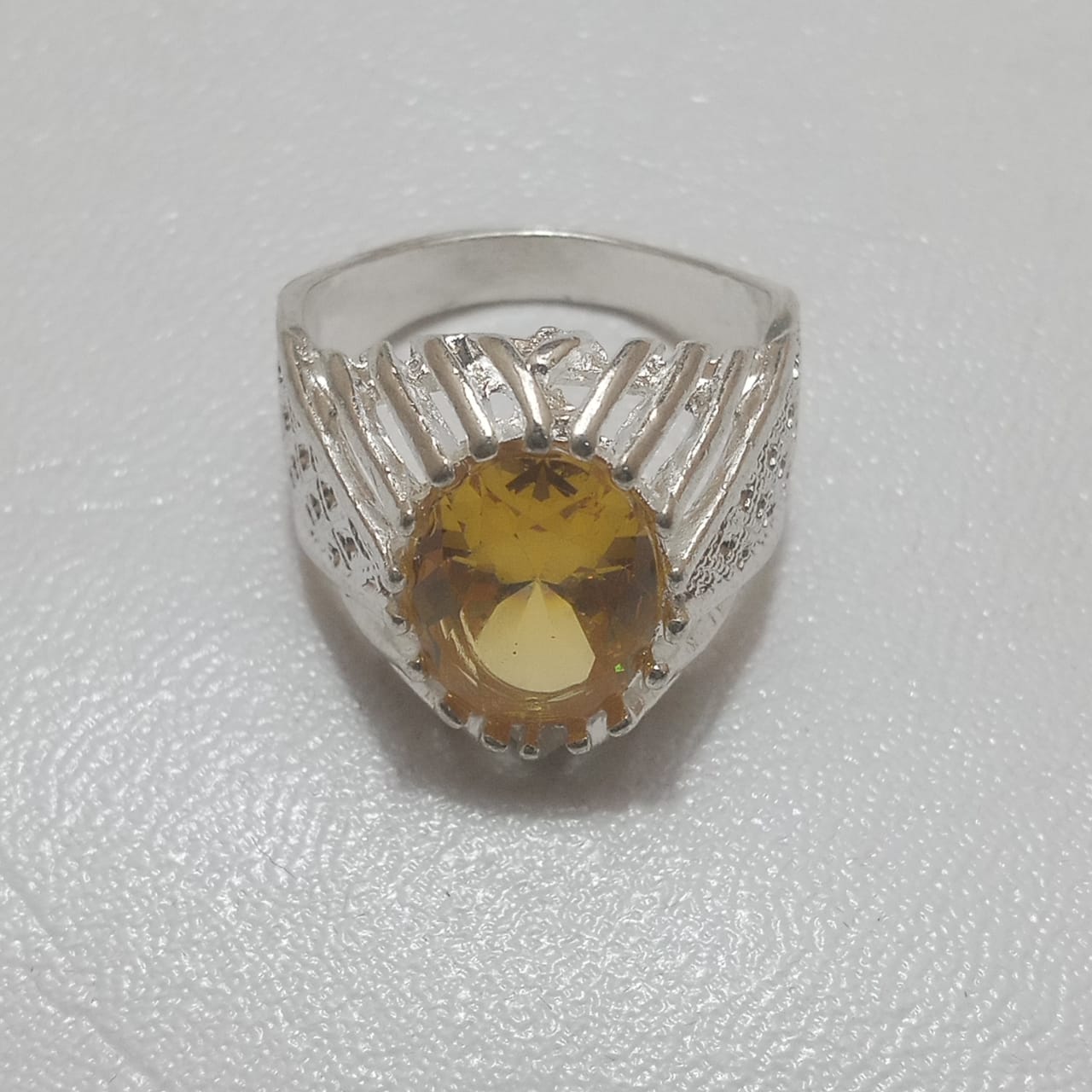 Pukhraj Ring | Step Cut | Italiyan Style