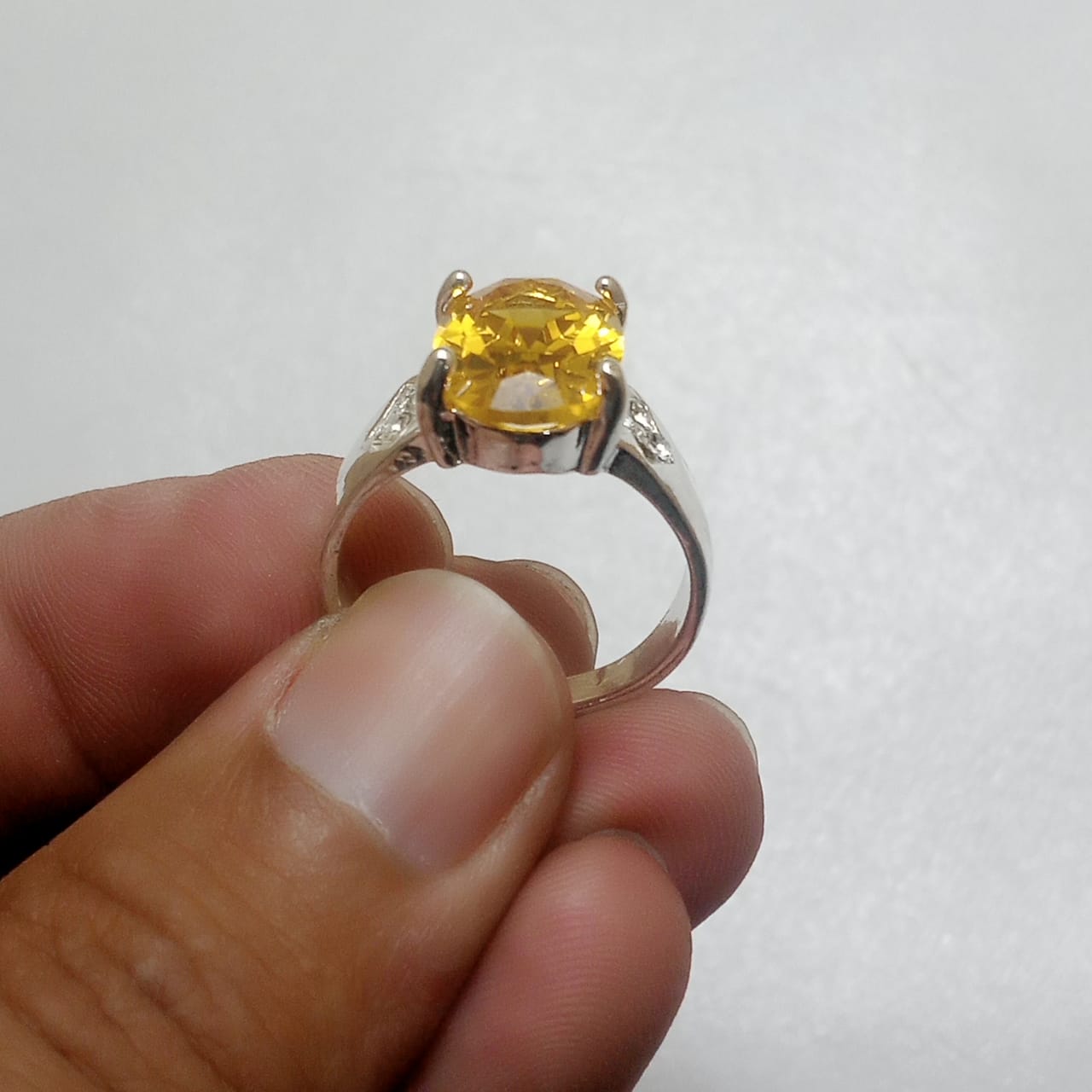 Pukhraj Ring | Step Cut | Italiyan Style