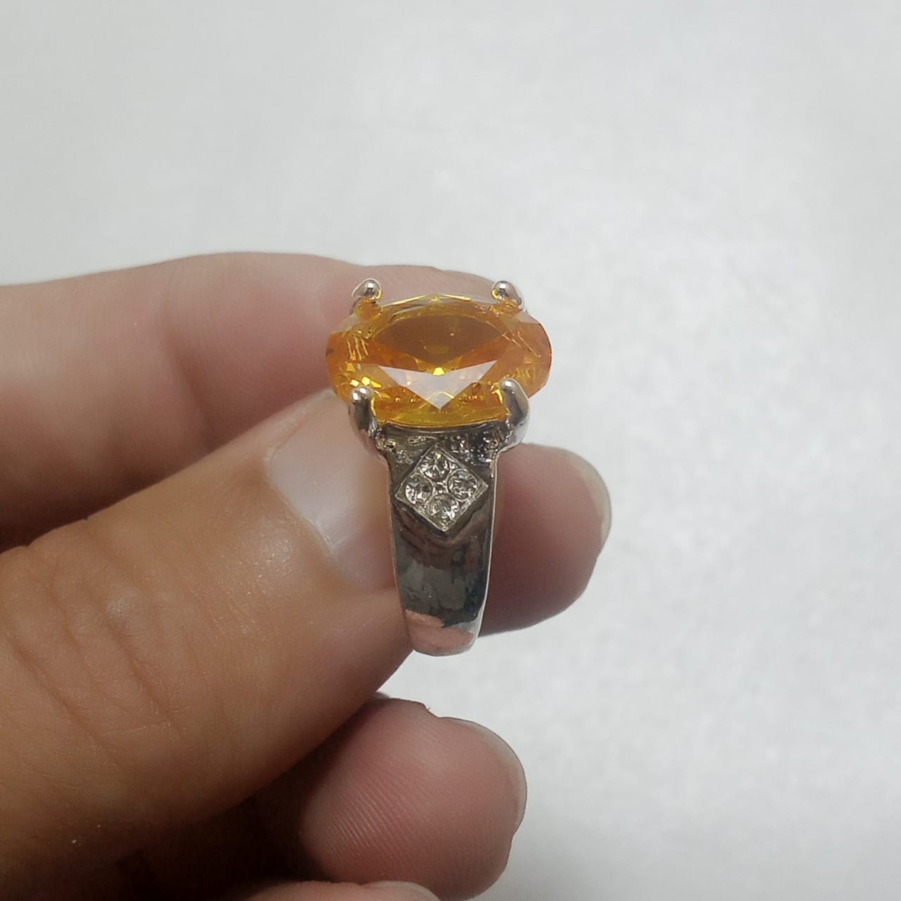 Pukhraj Ring | Step Cut | Italiyan Style