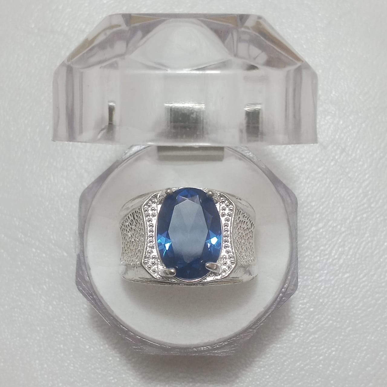 12 Carat Neelam Ring | Step Cut | Turkish Style Ring