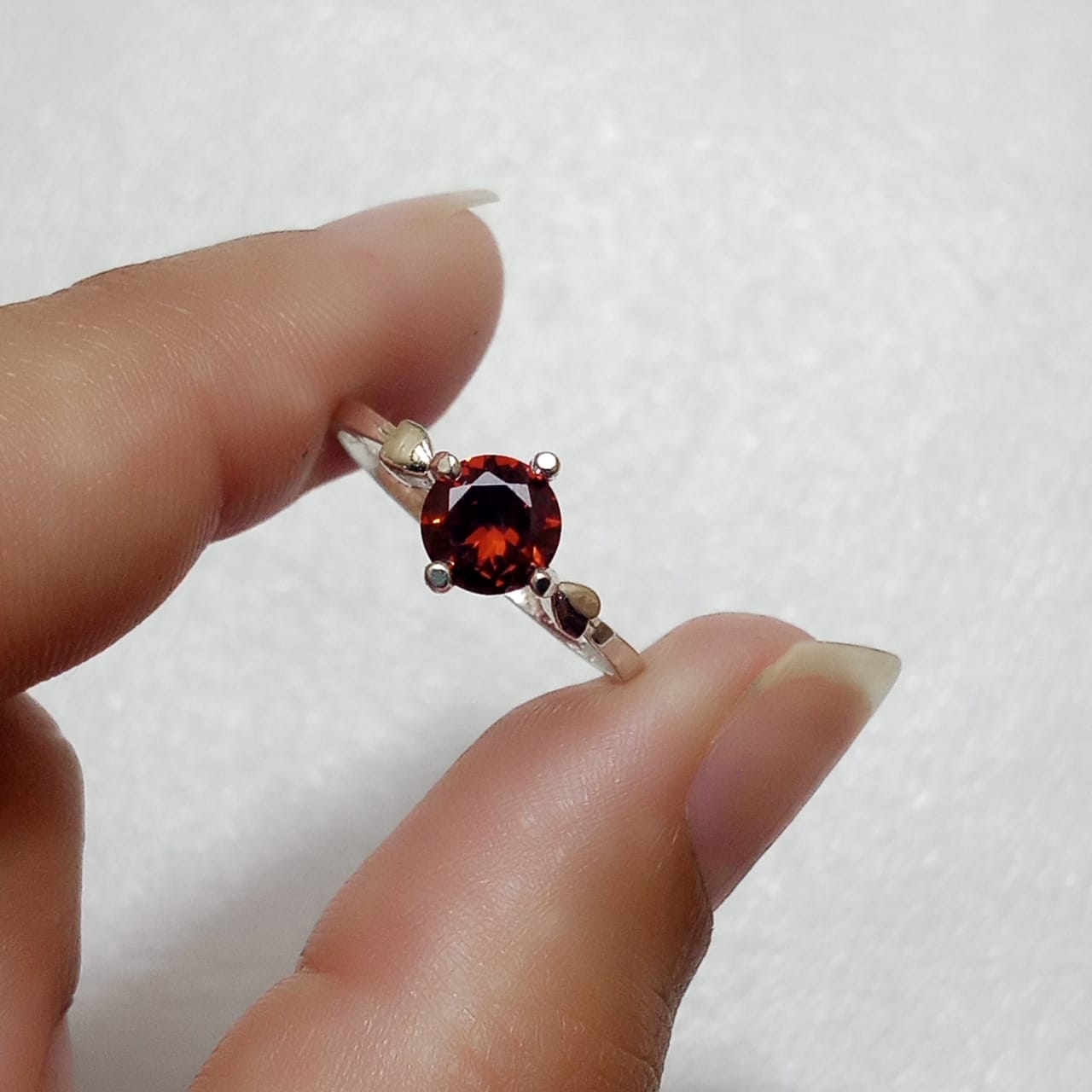 Ruby Female Ring | Diamond Step Cut | Yaqoot Ring | CODE R07