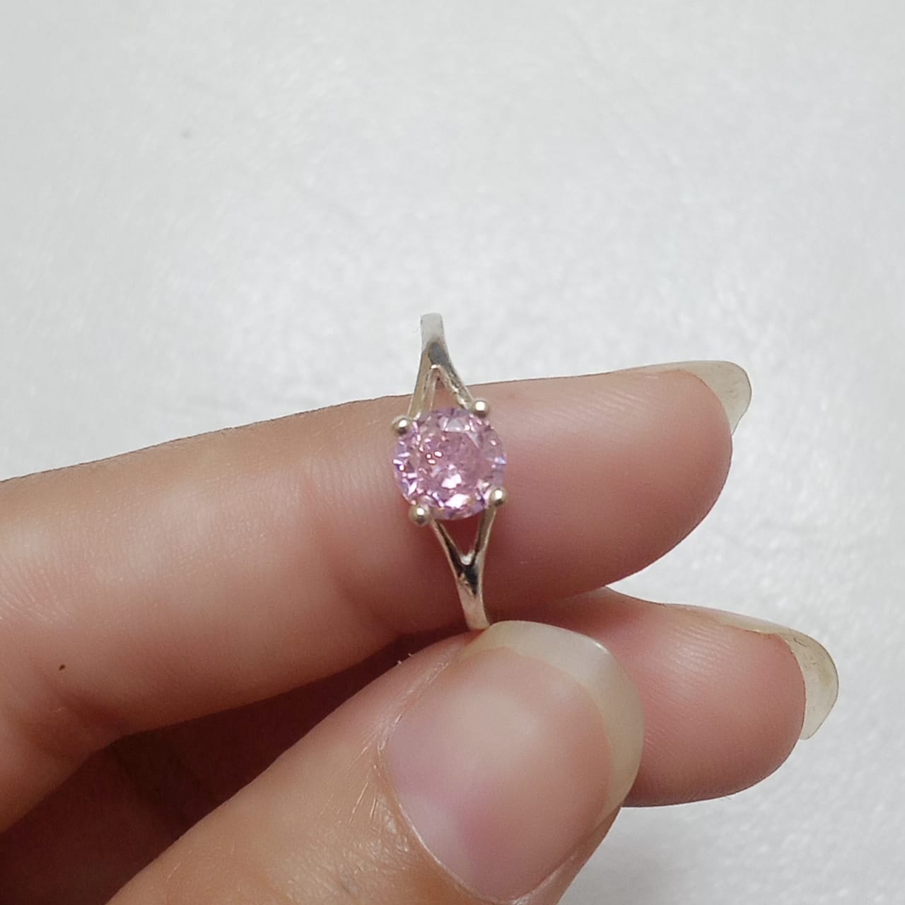 Pink Sapphire Female Ring | Diamond Cut | CODE WS-02