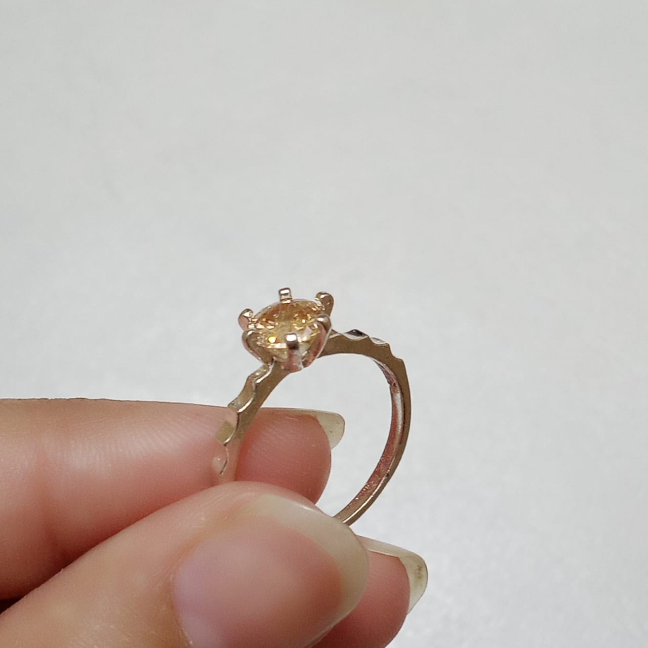 Pukhraj Female Ring | Diamond Shape Step Cut | CODE P24