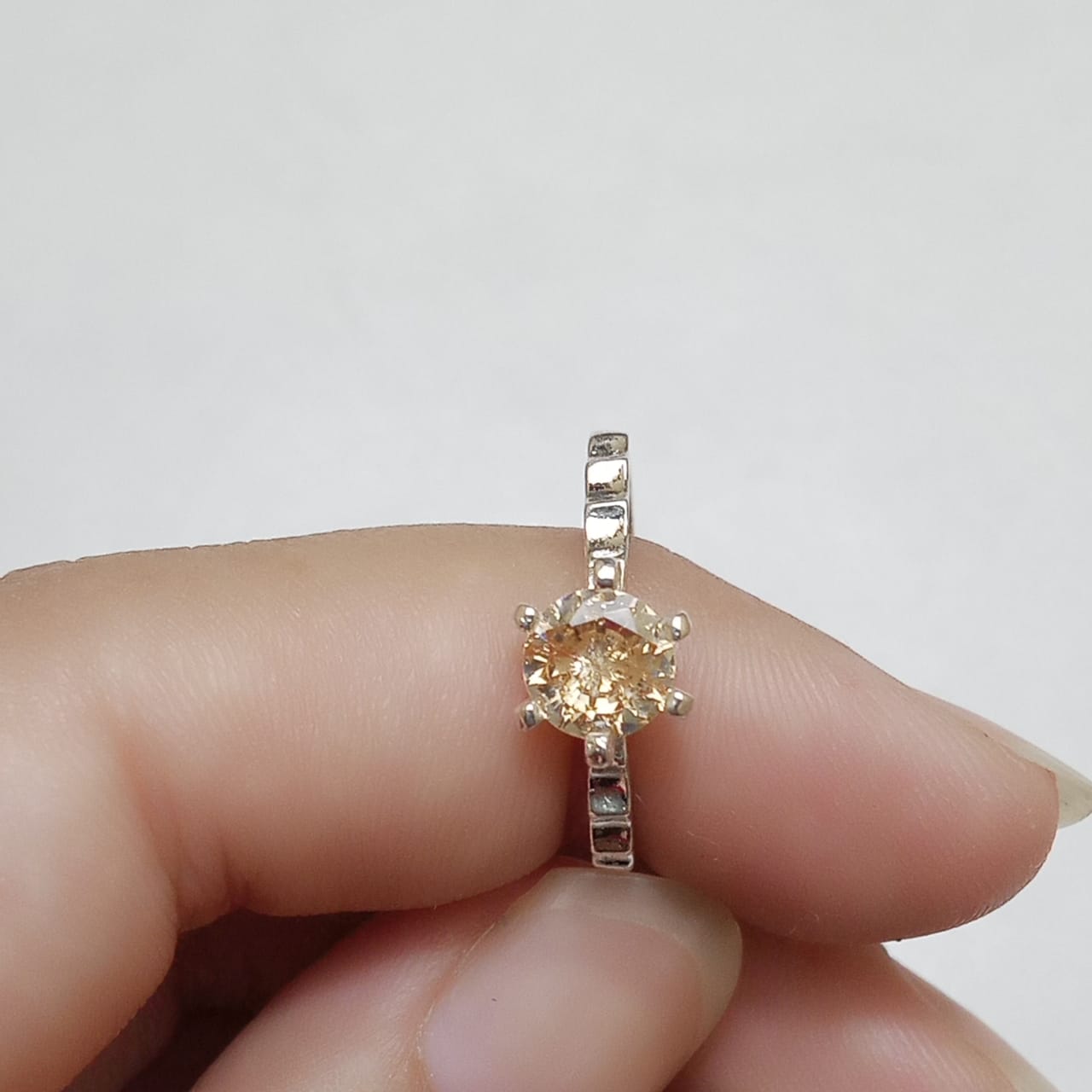 Pukhraj Female Ring | Diamond Shape Step Cut | CODE P24