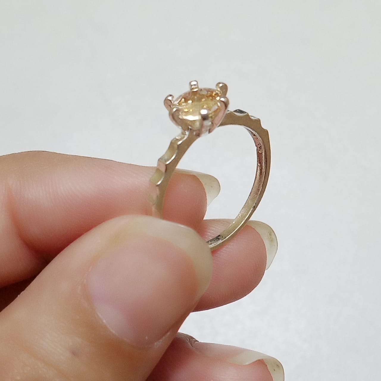 Pukhraj Female Ring | Diamond Shape Step Cut | CODE P24