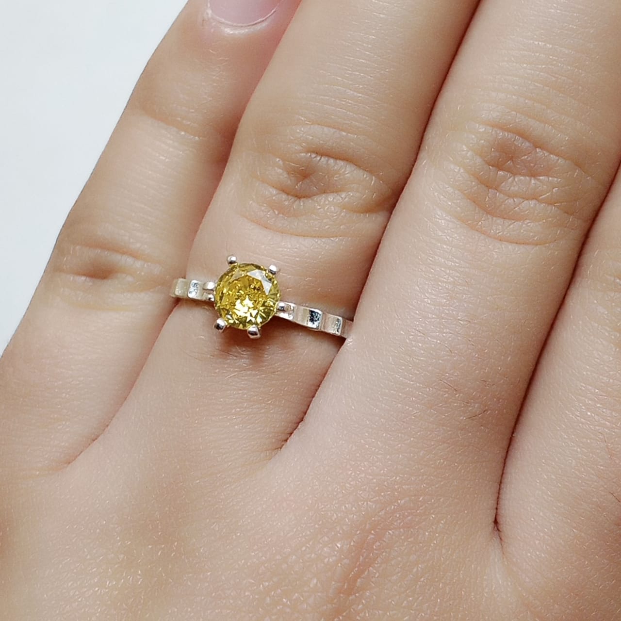 Pukhraj Female Ring | Diamond Shape Step Cut | CODE P23