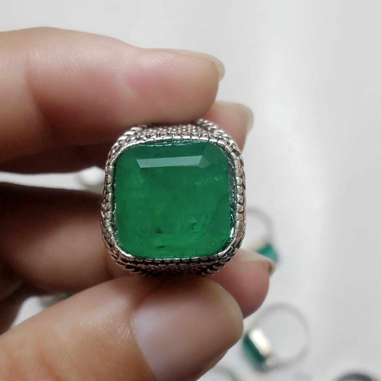 Emerald Ring | Step Cut Zamrud
