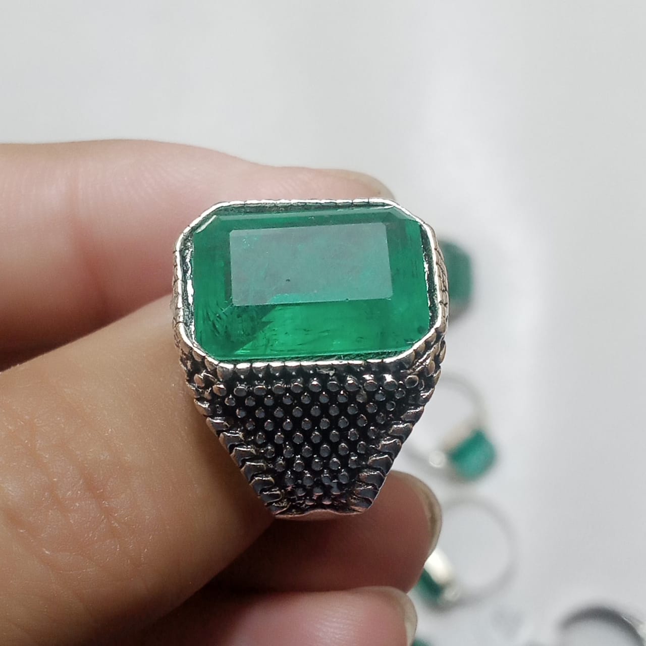 Emerald Ring | Step Cut Zamrud
