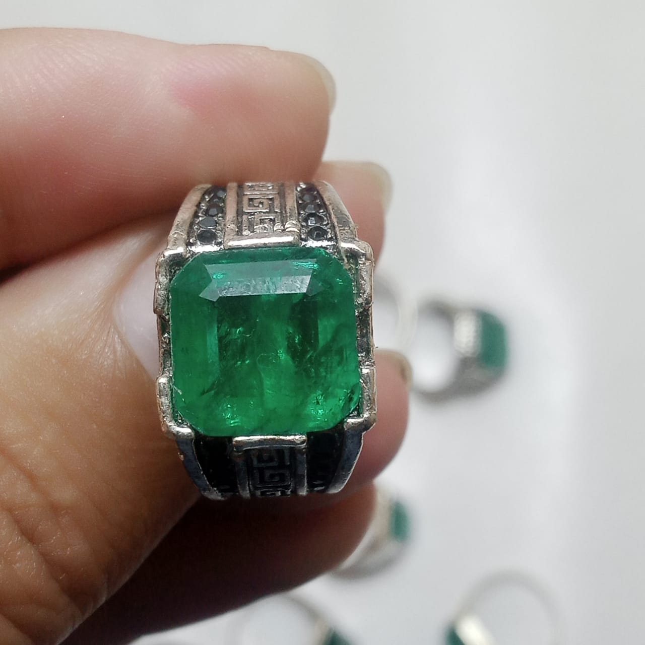 Emerald Ring | Step Cut Zamrud